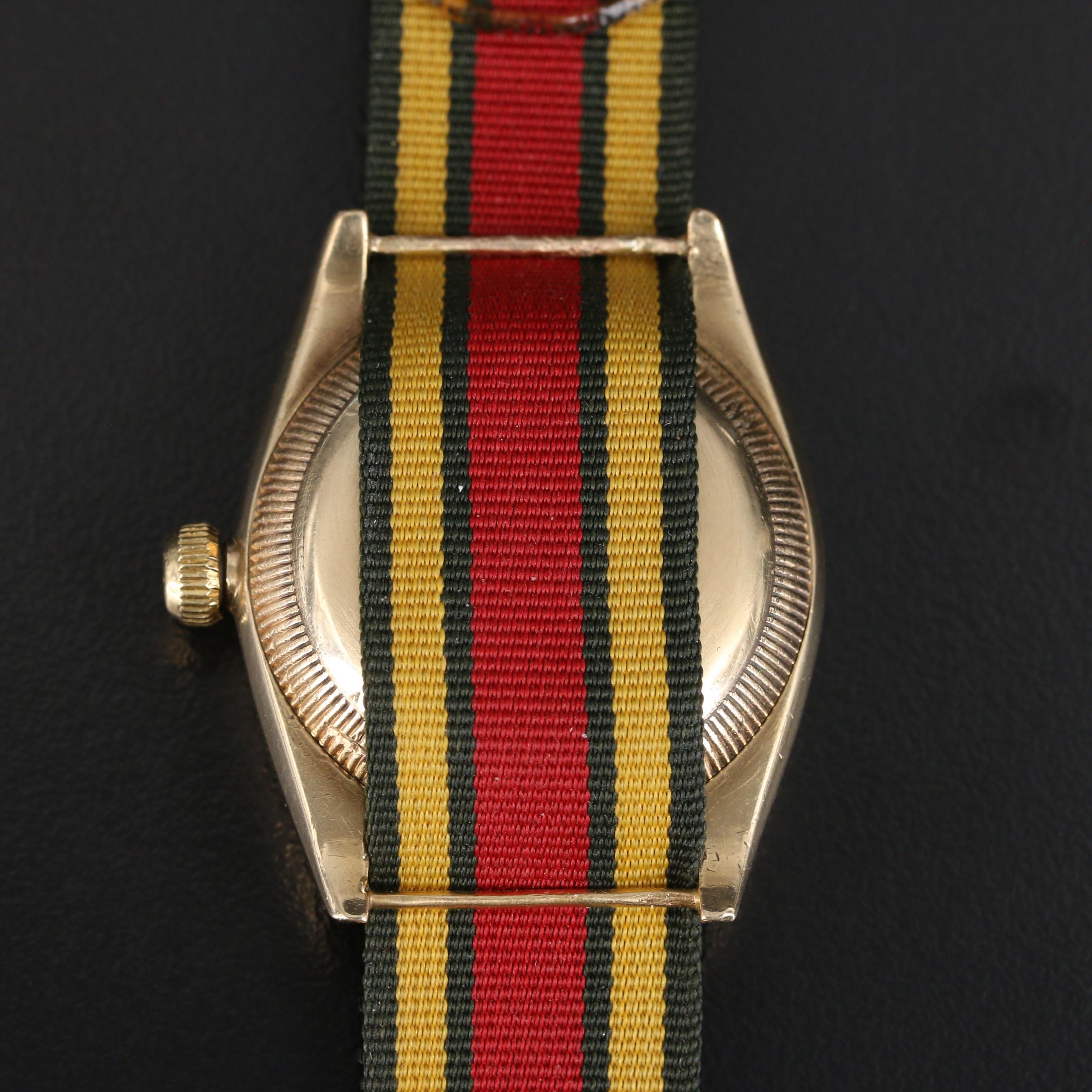 1937 Rolex Oyster Perpetual 3131 Bubble Back 9K Gold Watch