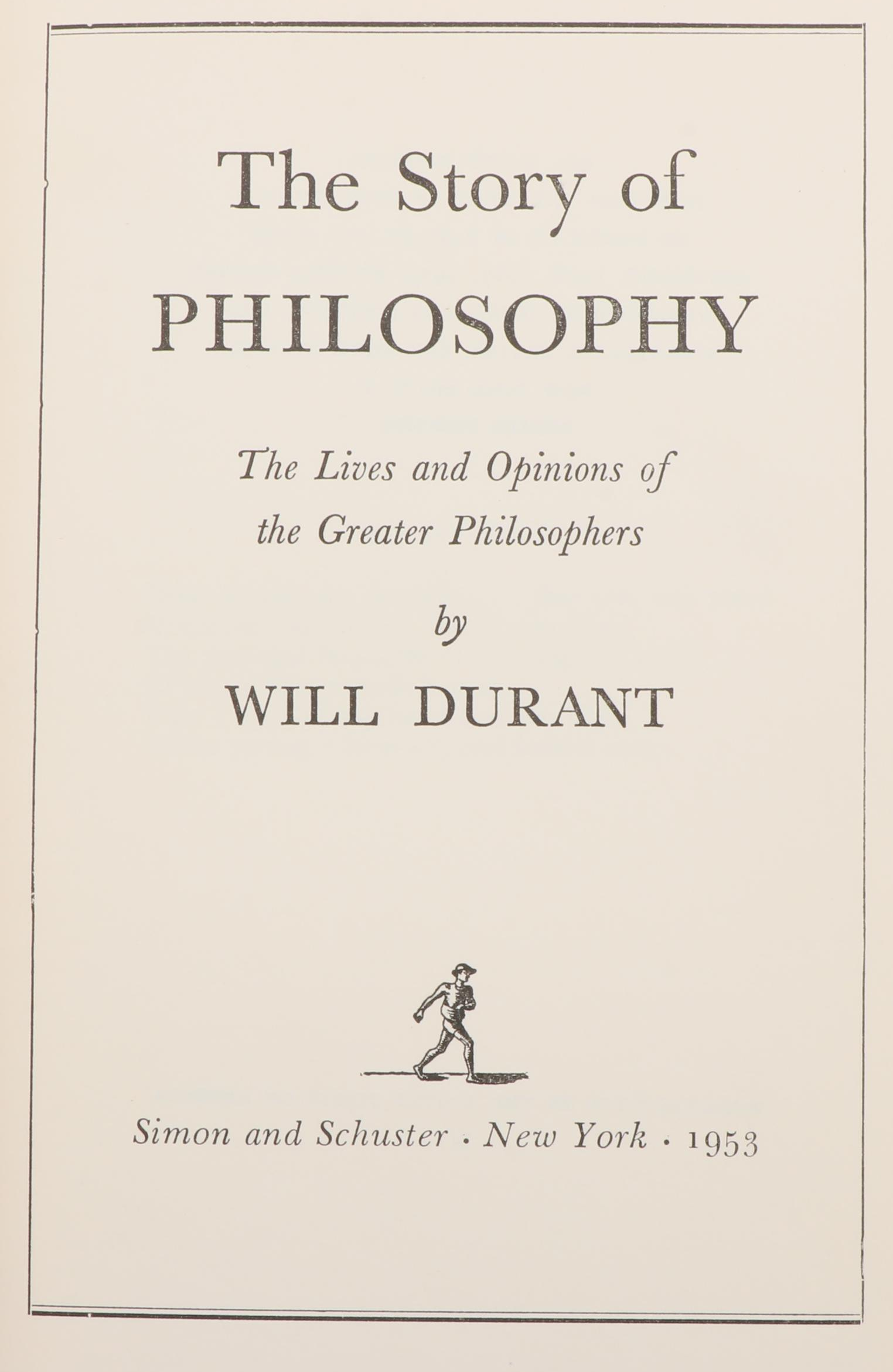 "The Story of Philosophy" by Will Durant with More History and Nonfiction Books
