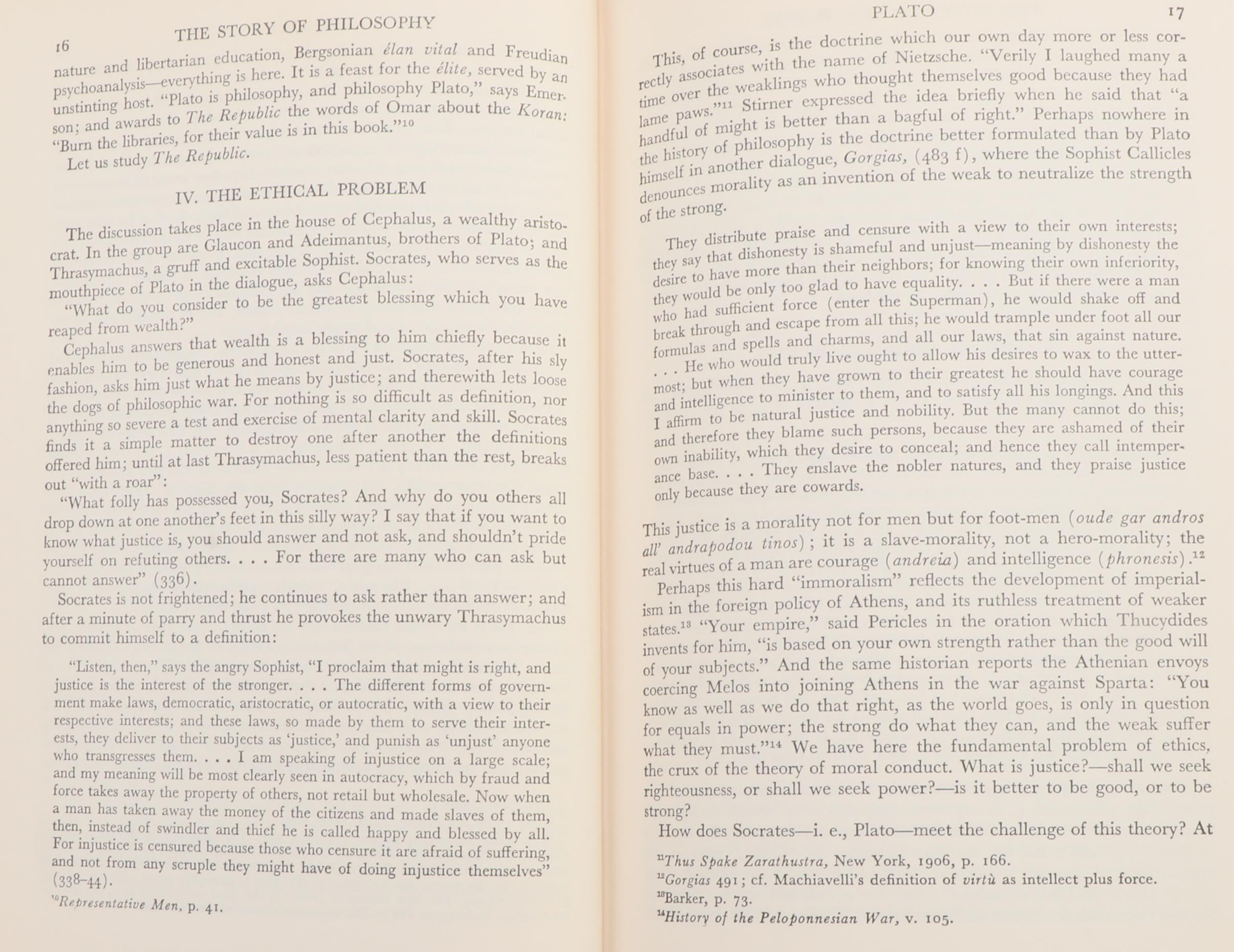 "The Story of Philosophy" by Will Durant with More History and Nonfiction Books
