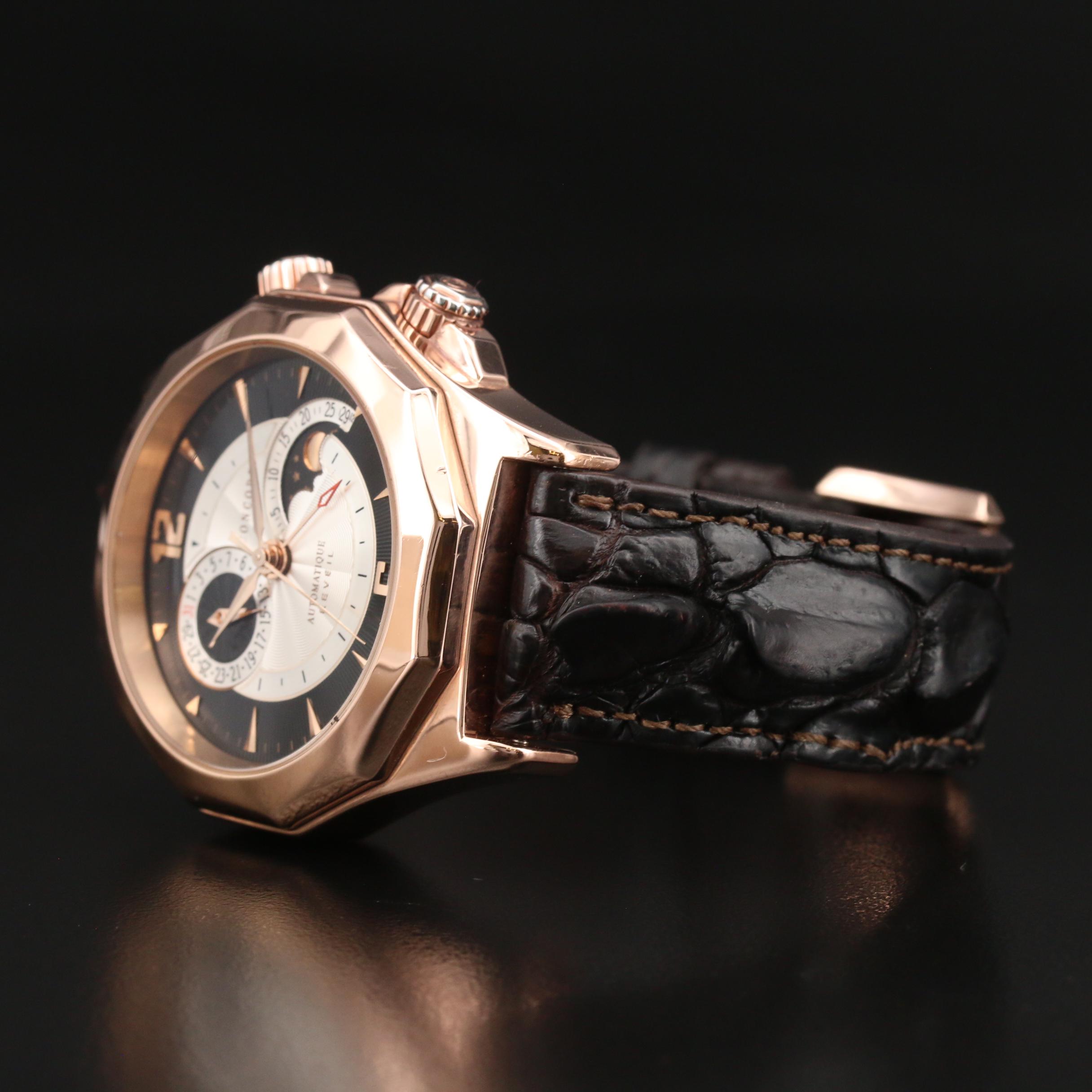 Concord Mariner Reveil Alarm Moonphase 18K Rose Gold Watch