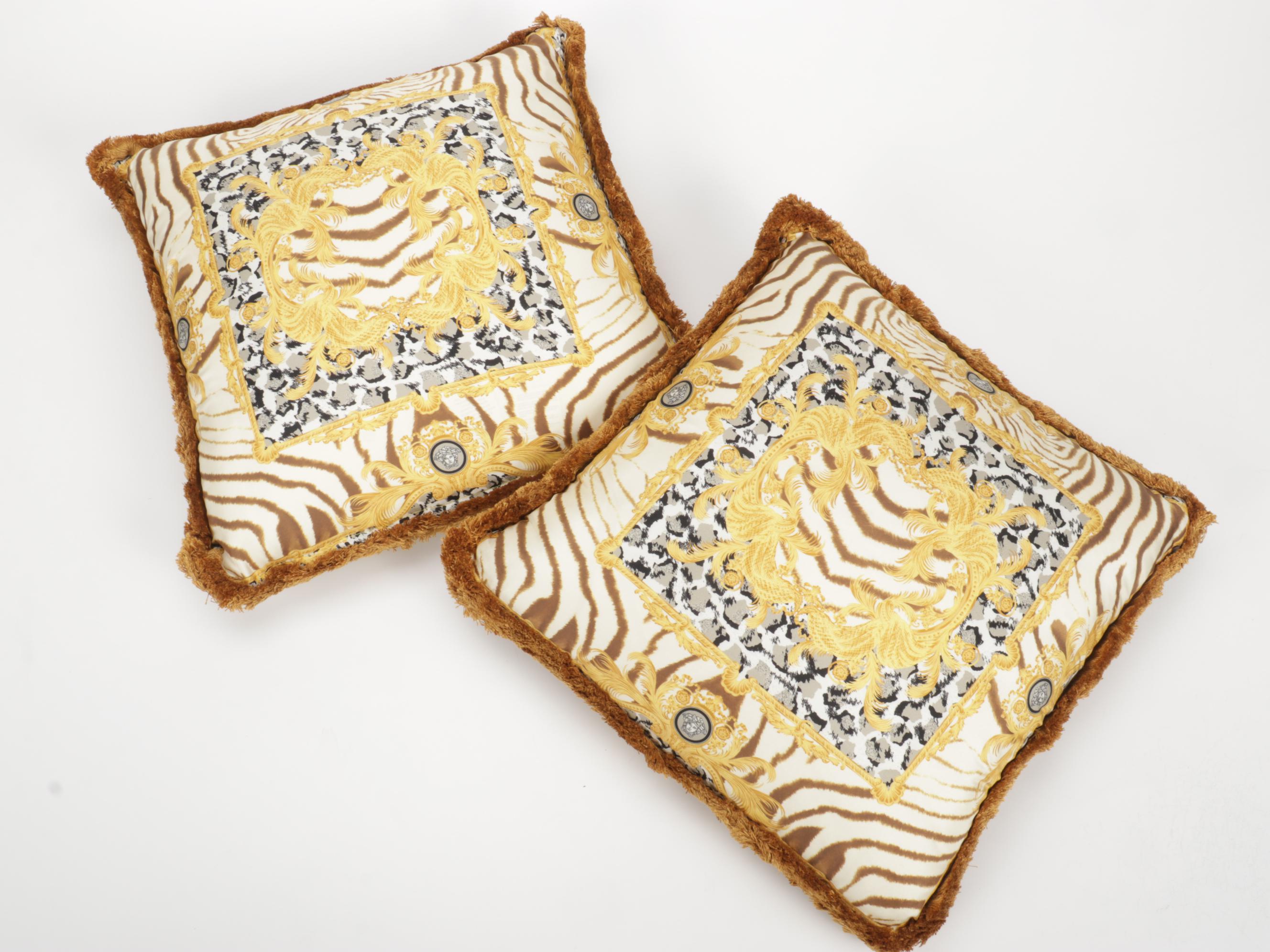 Versace Home Medusa Silk Throw Pillows