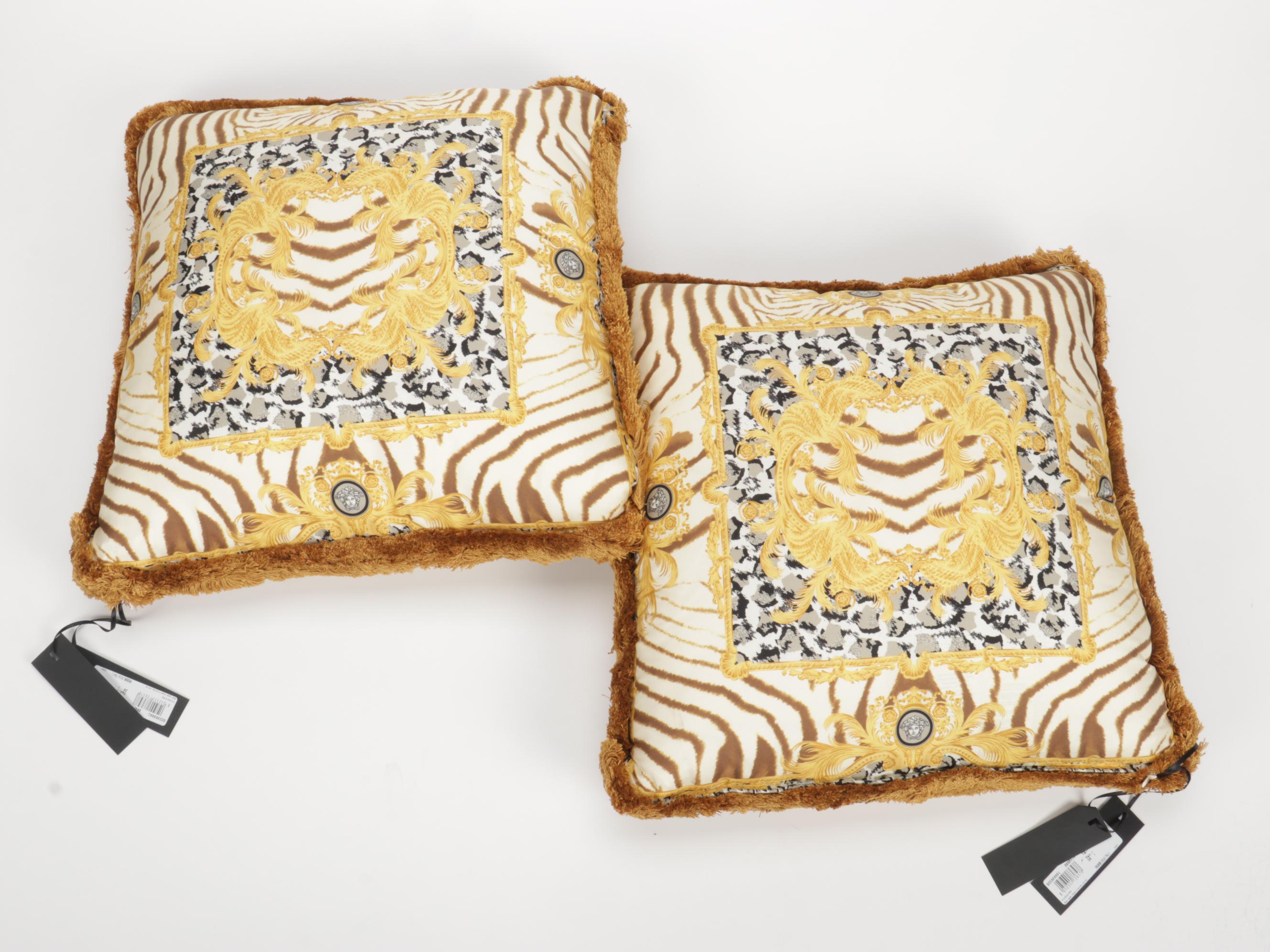 Versace Home Medusa Silk Throw Pillows