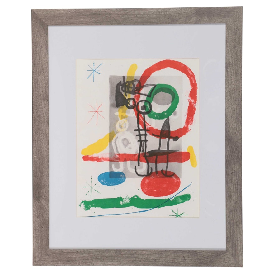 Joan Miró Color Lithograph for "Derrière le Miroir"