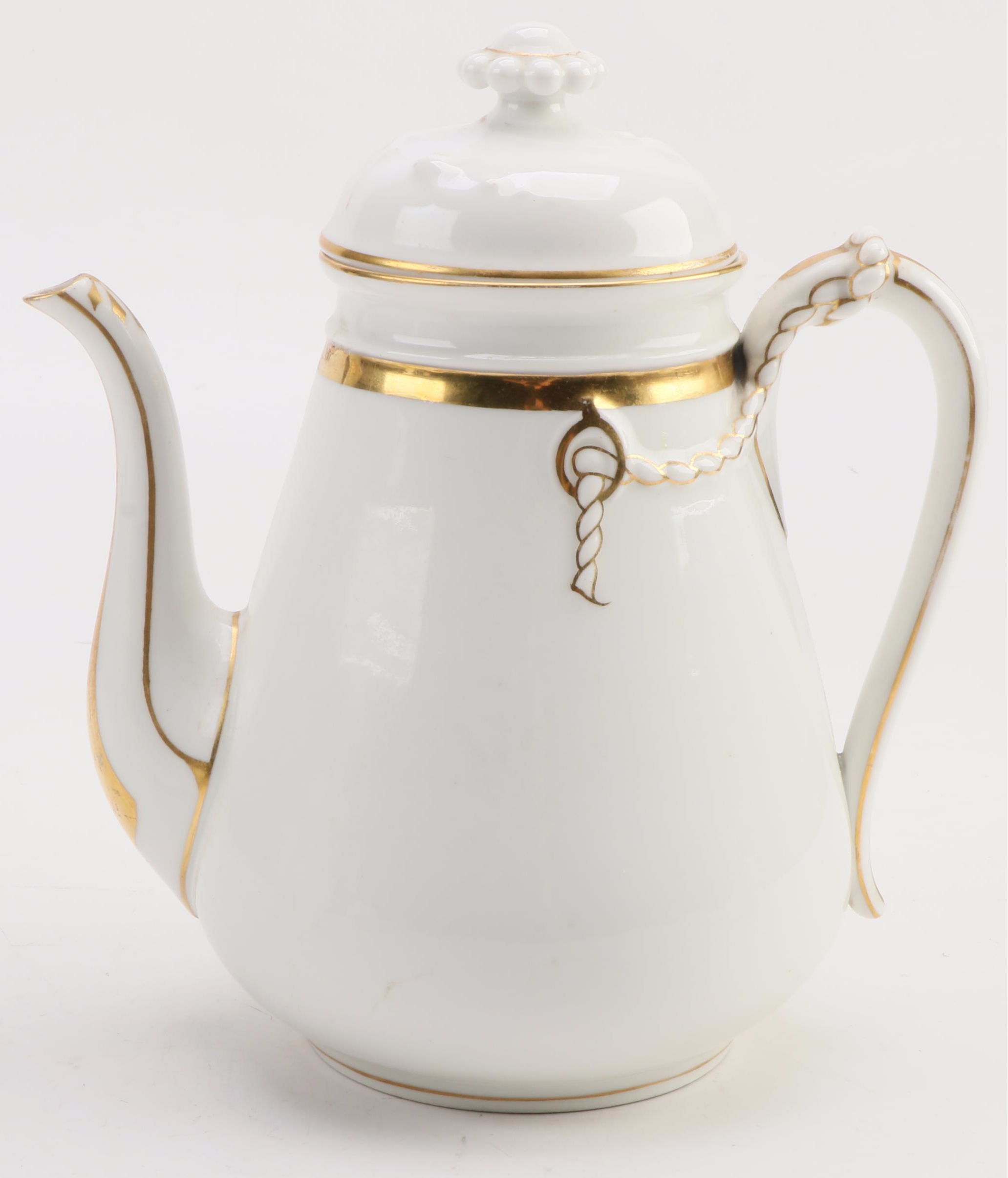 Havilland Limoges Porcelain Coffee Pot and Other Porcelain Tableware