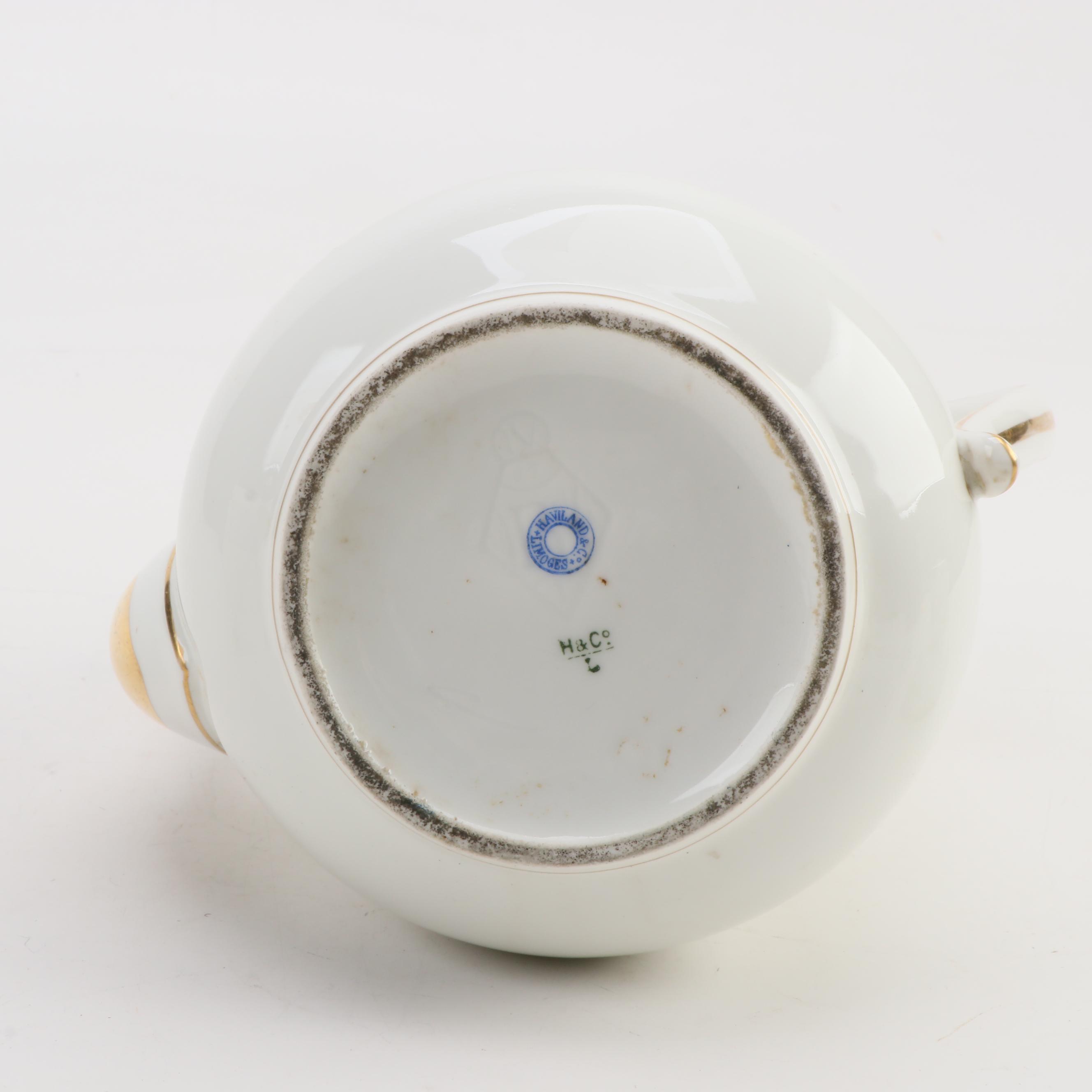 Havilland Limoges Porcelain Coffee Pot and Other Porcelain Tableware