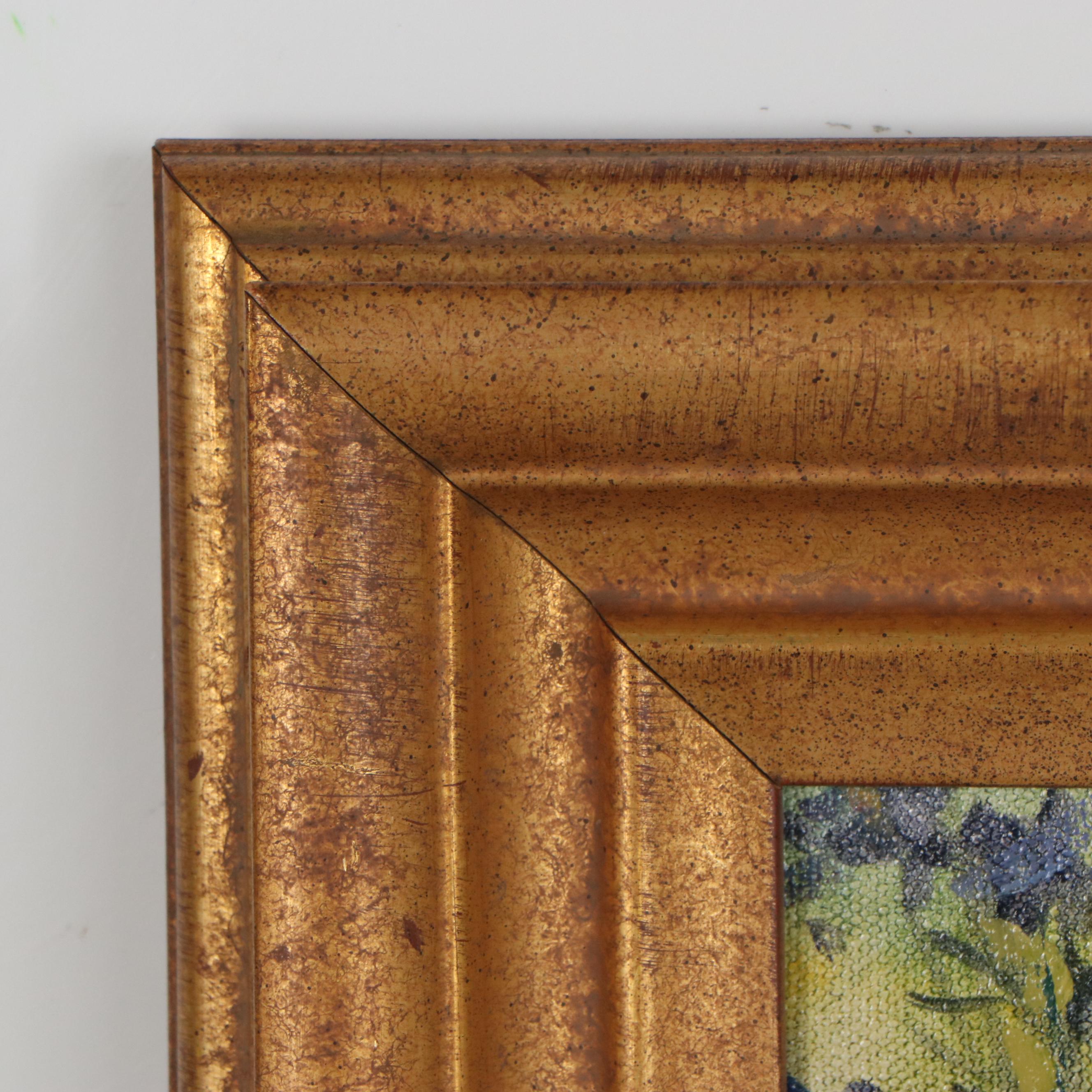 Virginia Rodecker Jarboe Oil Painting "Pansies, Chives and Dill"