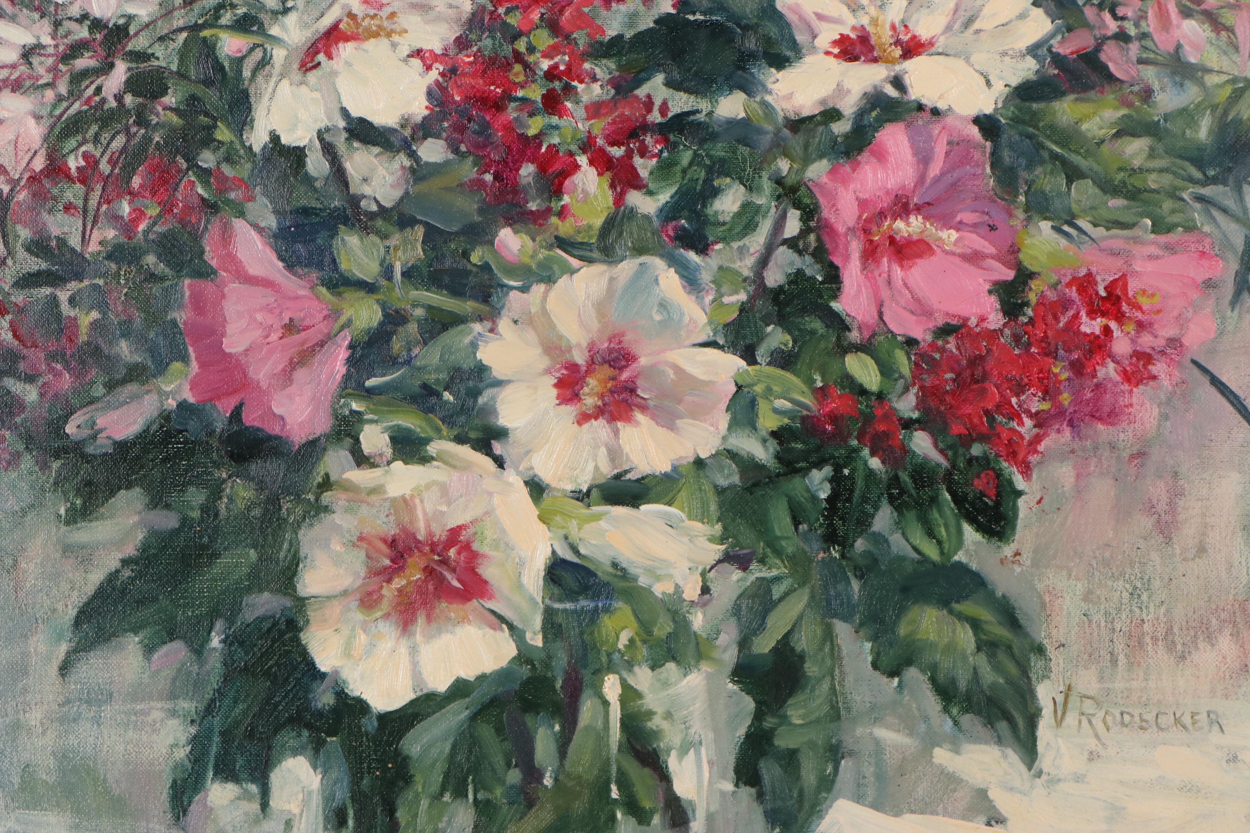 Virginia Rodecker Jarboe Oil Painting "Rose of Sharon"