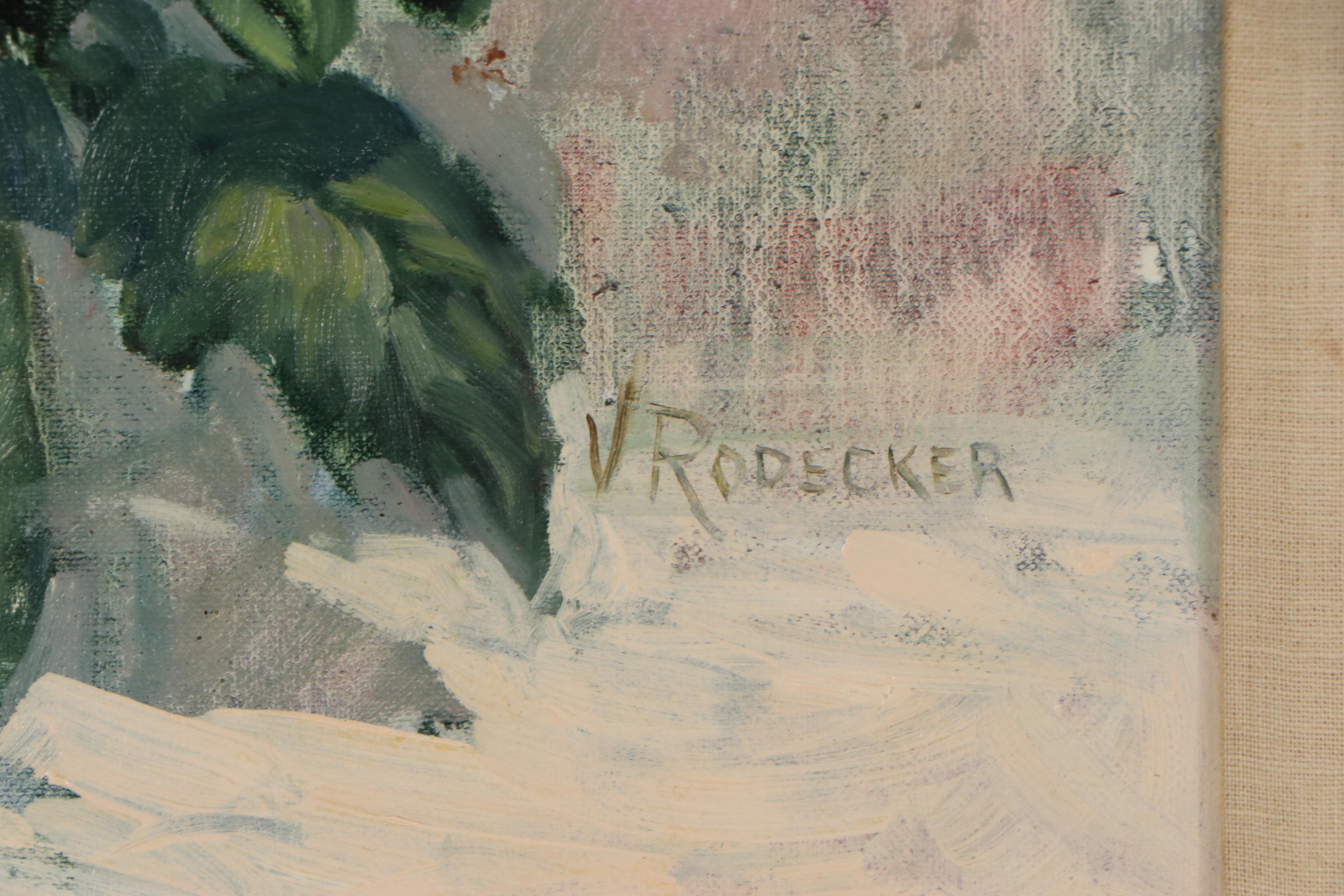 Virginia Rodecker Jarboe Oil Painting "Rose of Sharon"