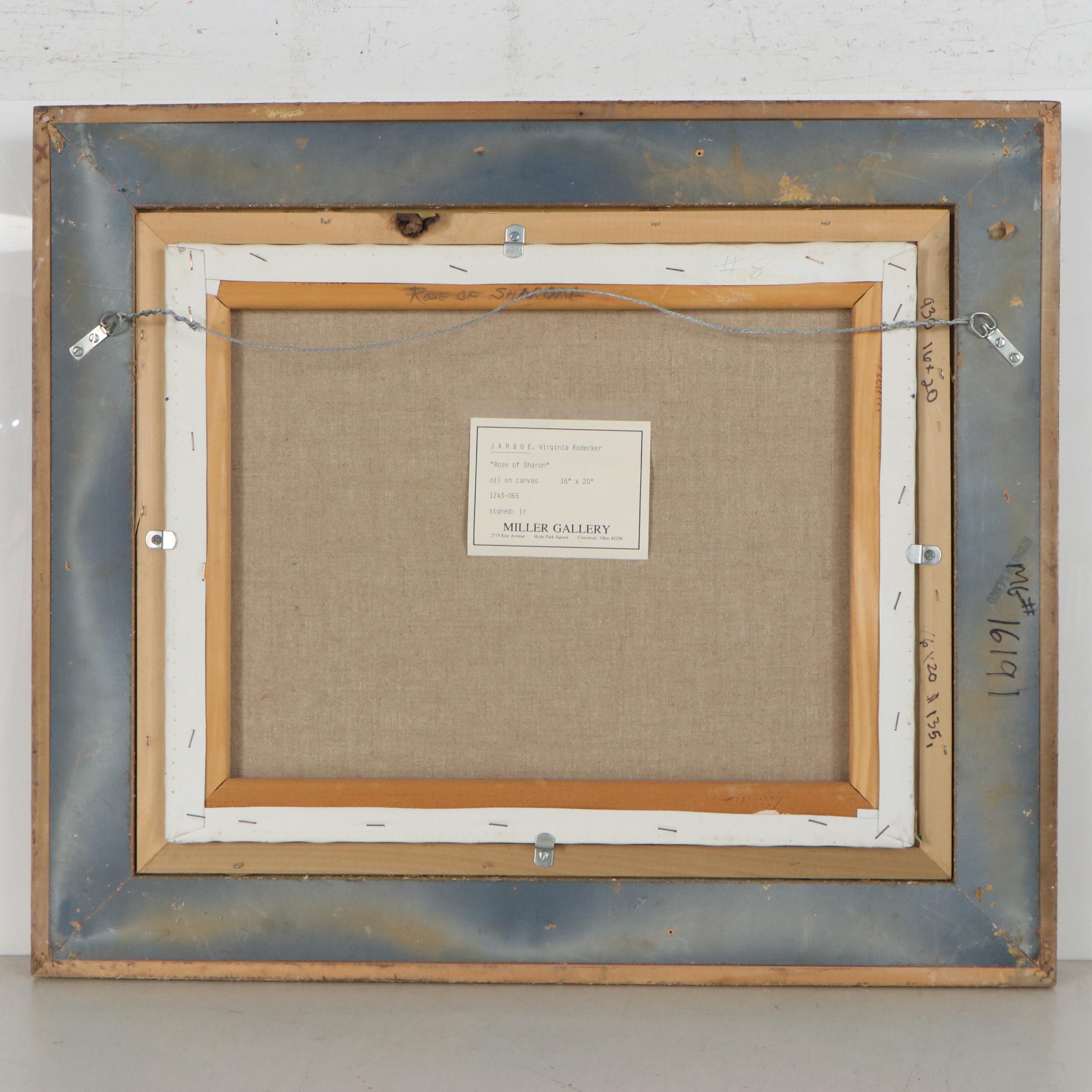 Virginia Rodecker Jarboe Oil Painting "Rose of Sharon"