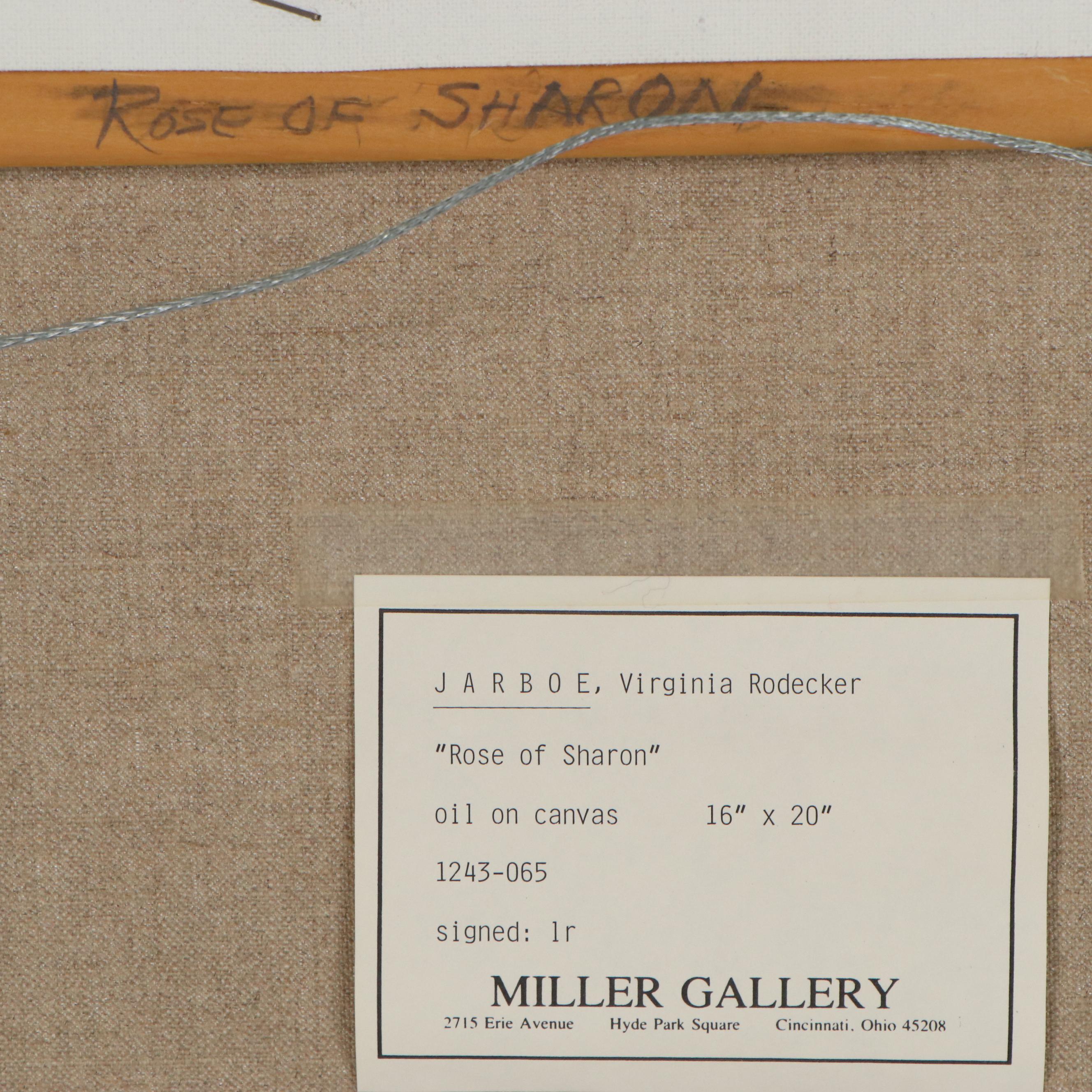 Virginia Rodecker Jarboe Oil Painting "Rose of Sharon"