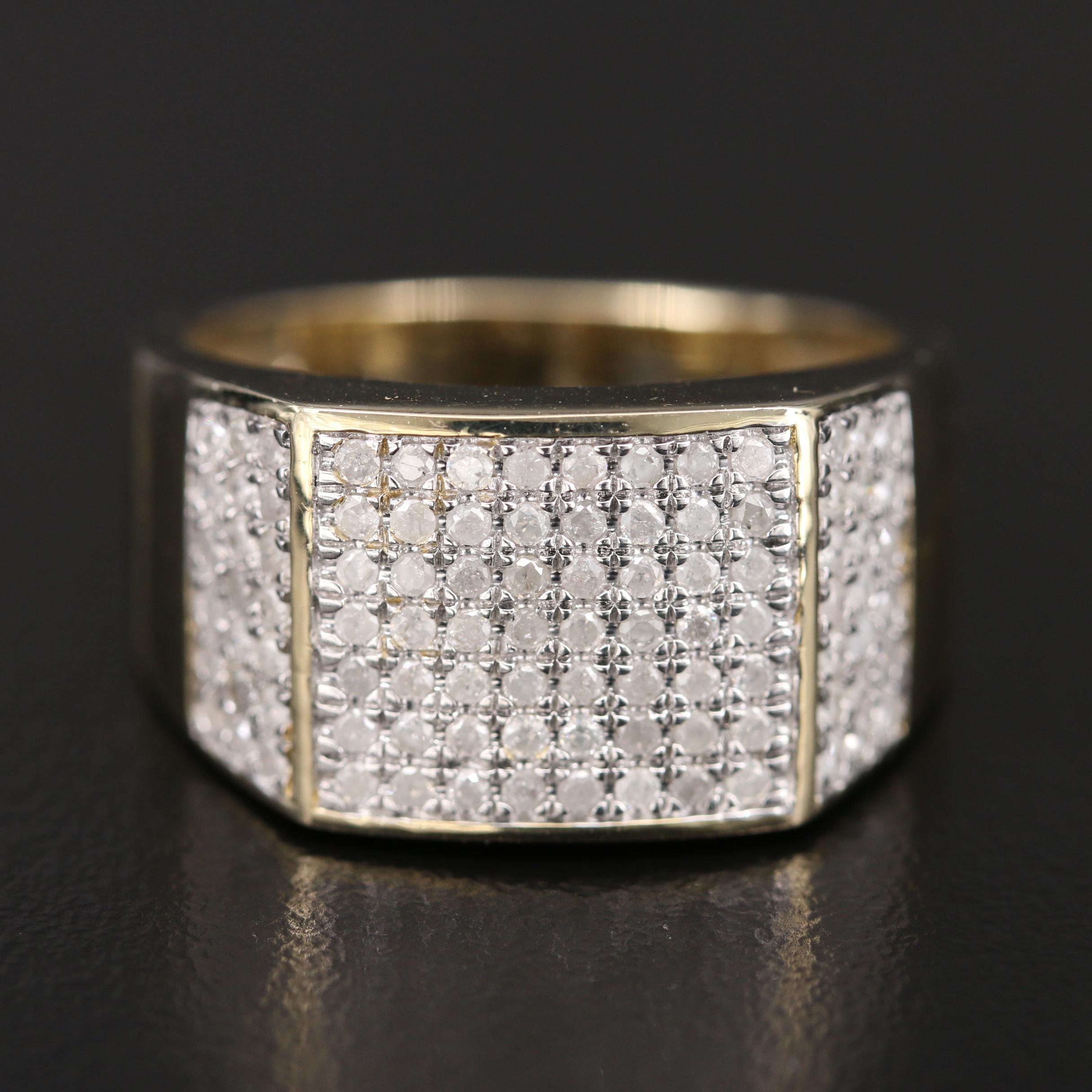 10K Diamond Cluster Ring