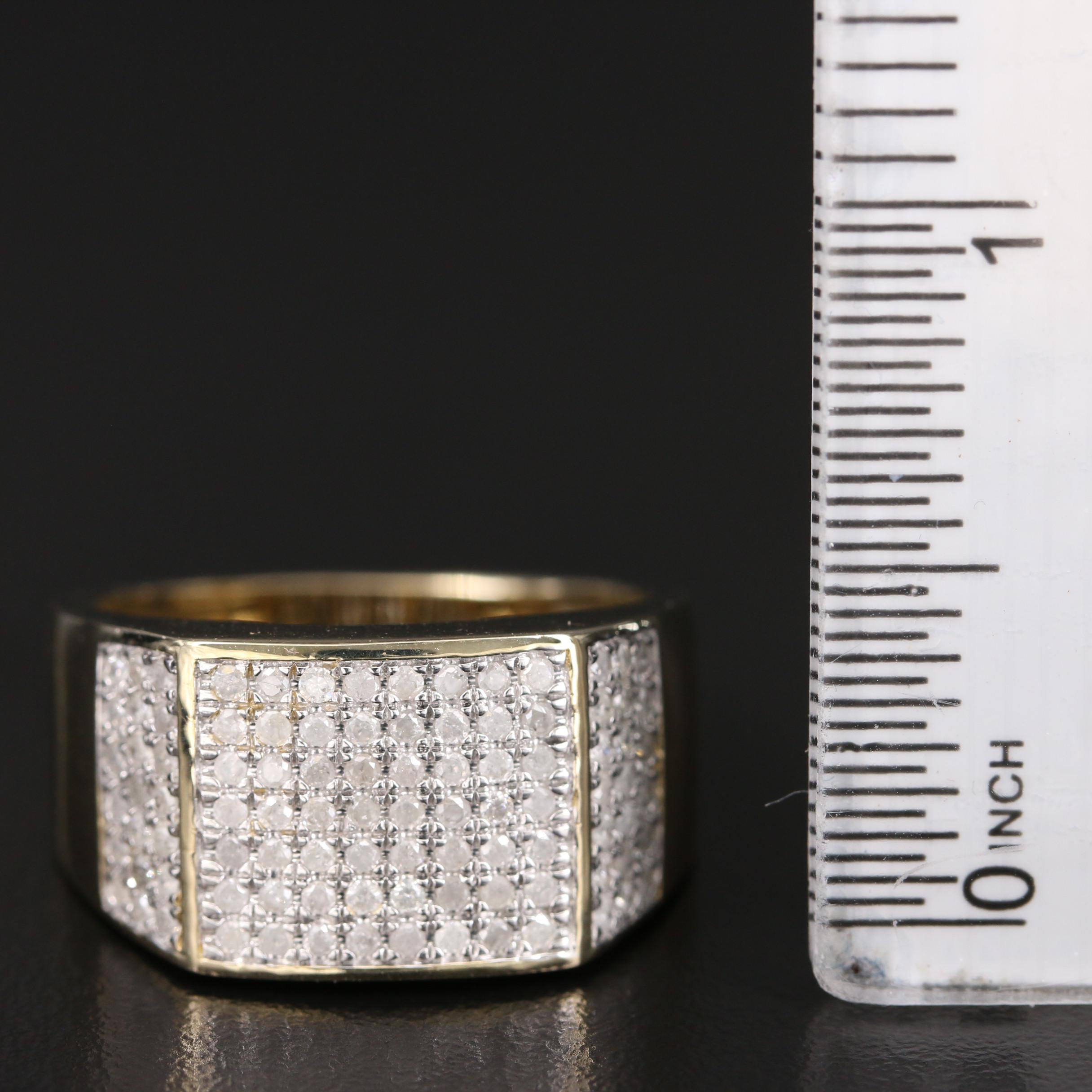 10K Diamond Cluster Ring