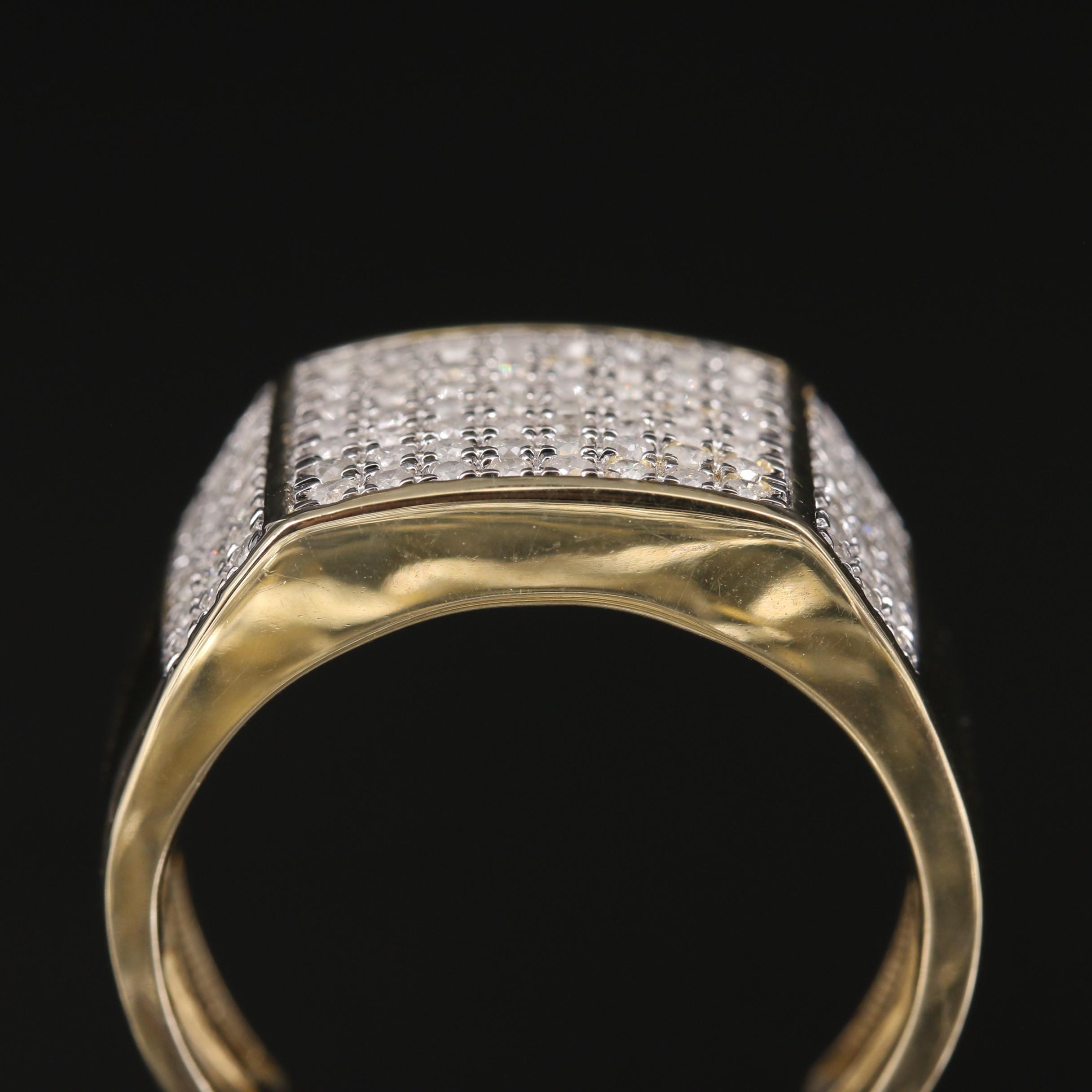 10K Diamond Cluster Ring