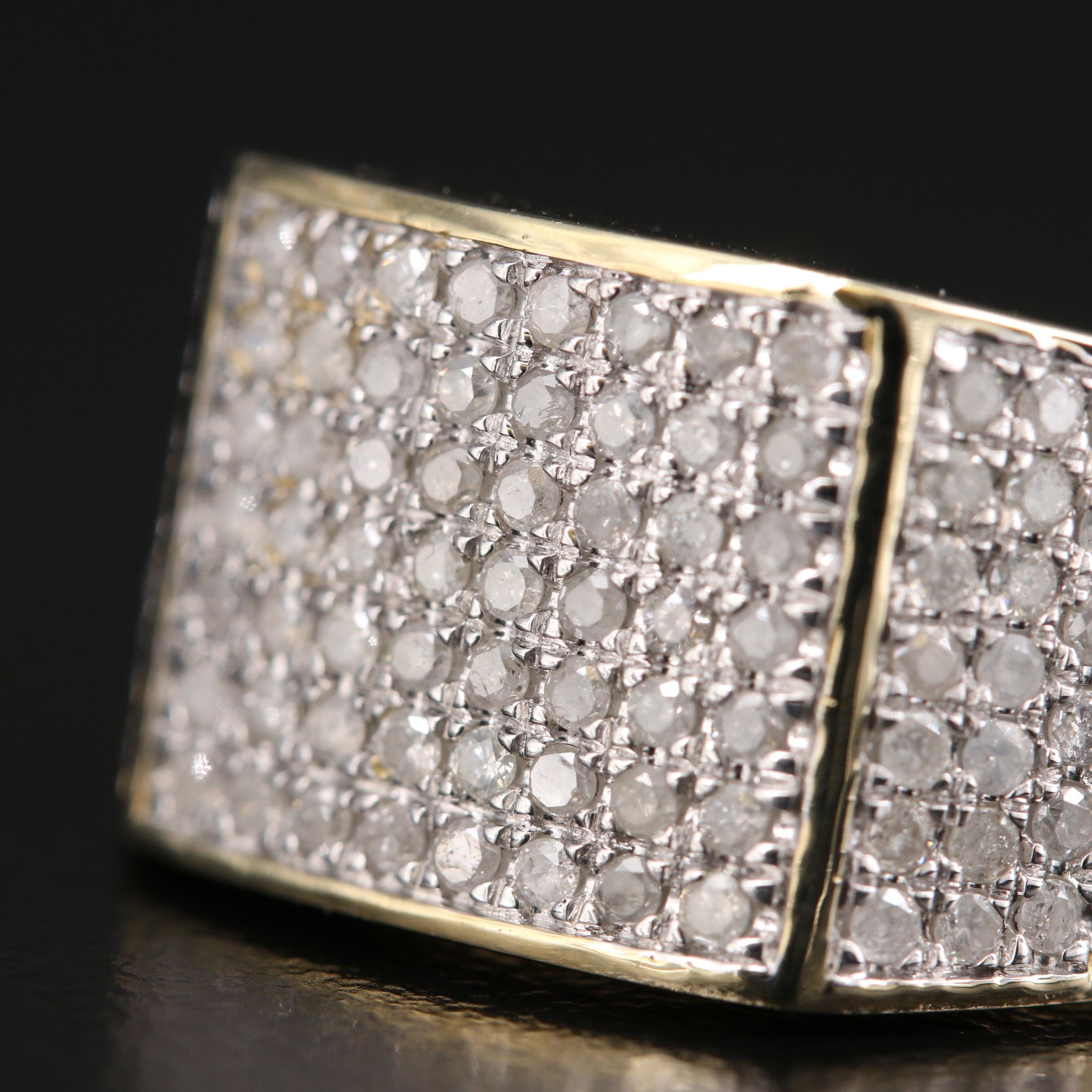 10K Diamond Cluster Ring