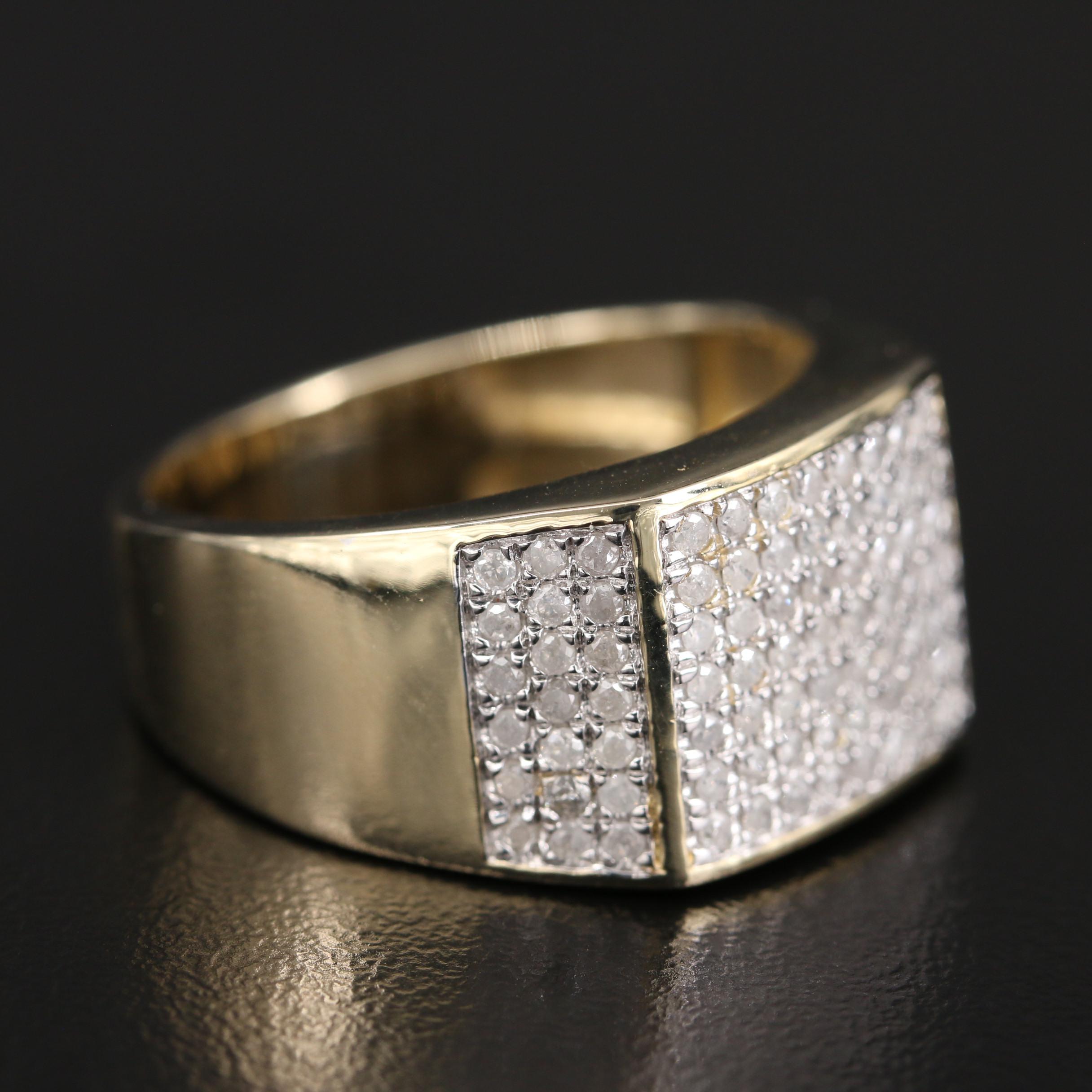 10K Diamond Cluster Ring