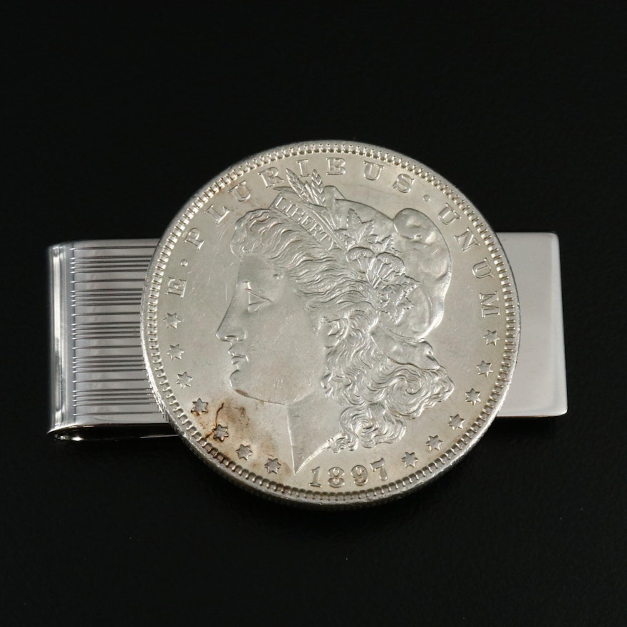 1897 Morgan Silver Dollar Money Clip