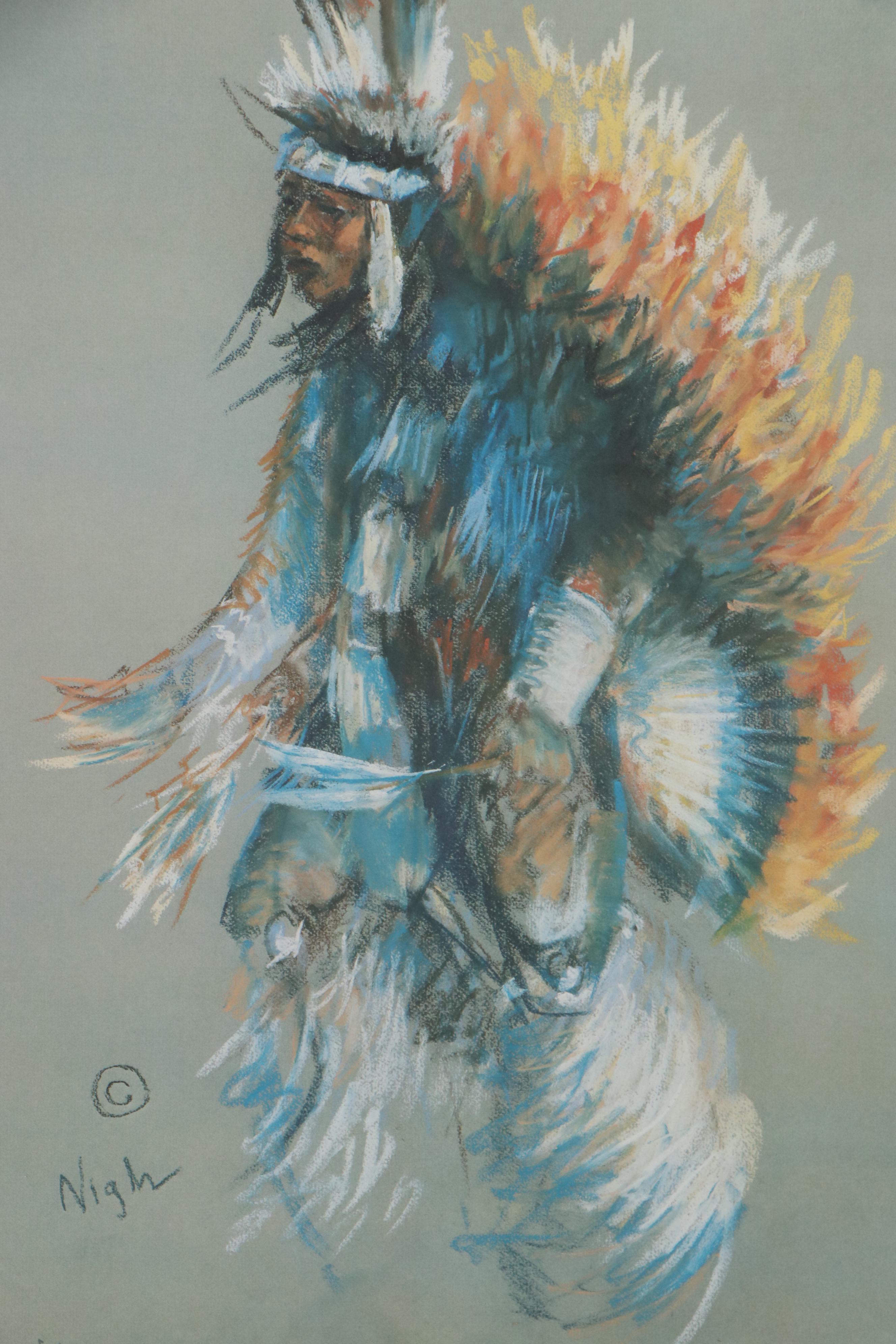 Frank Emerson Nigh Offset Lithograph "Fancy Dancer," Late 20th Century