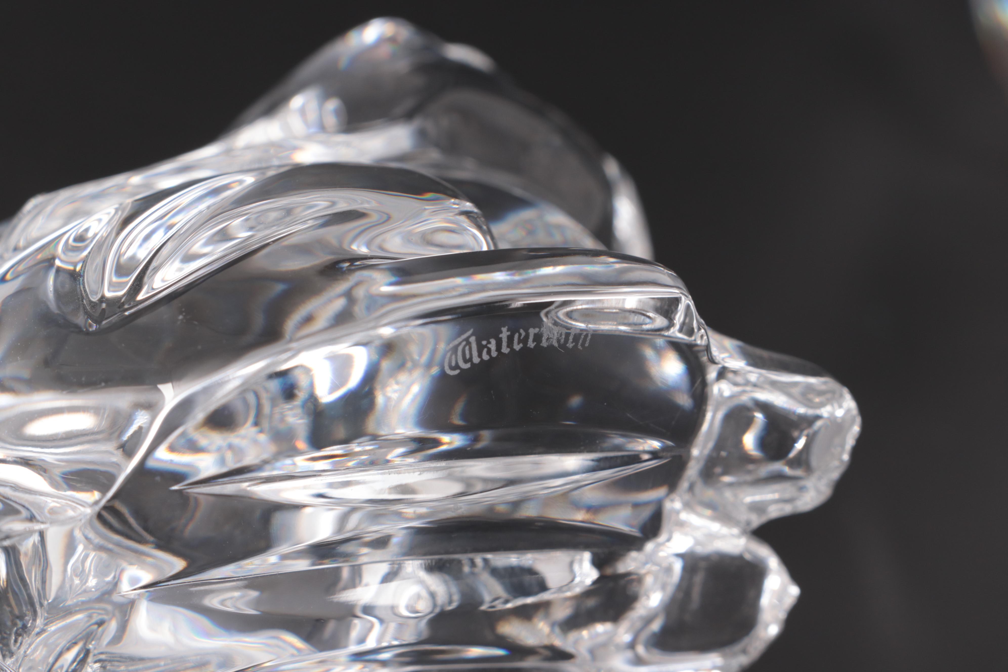 Steuben, Waterford, and St. Louis Crystal Animal Figurines