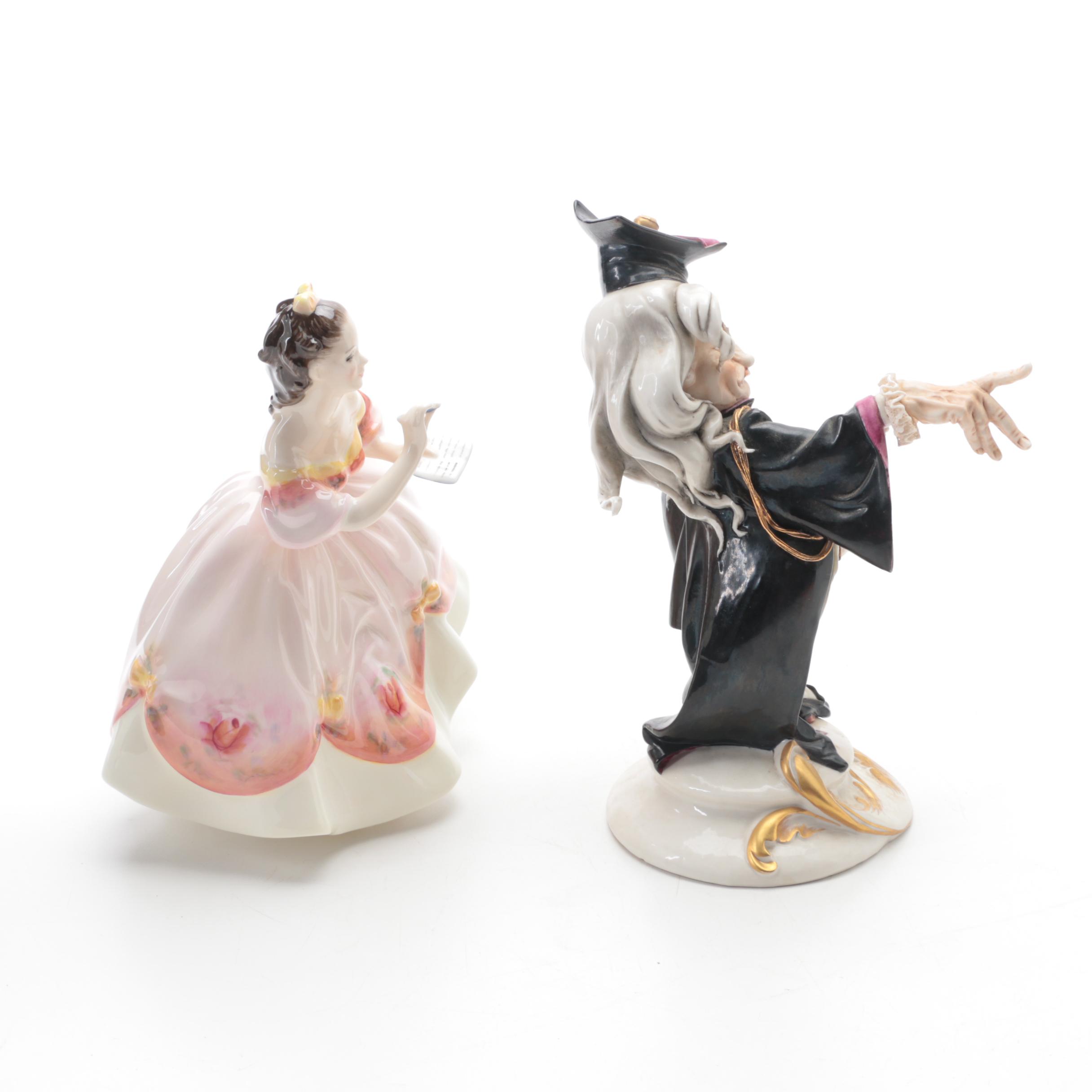 Royal Doulton "Elizabeth" Figurine with Collector's Guides and More