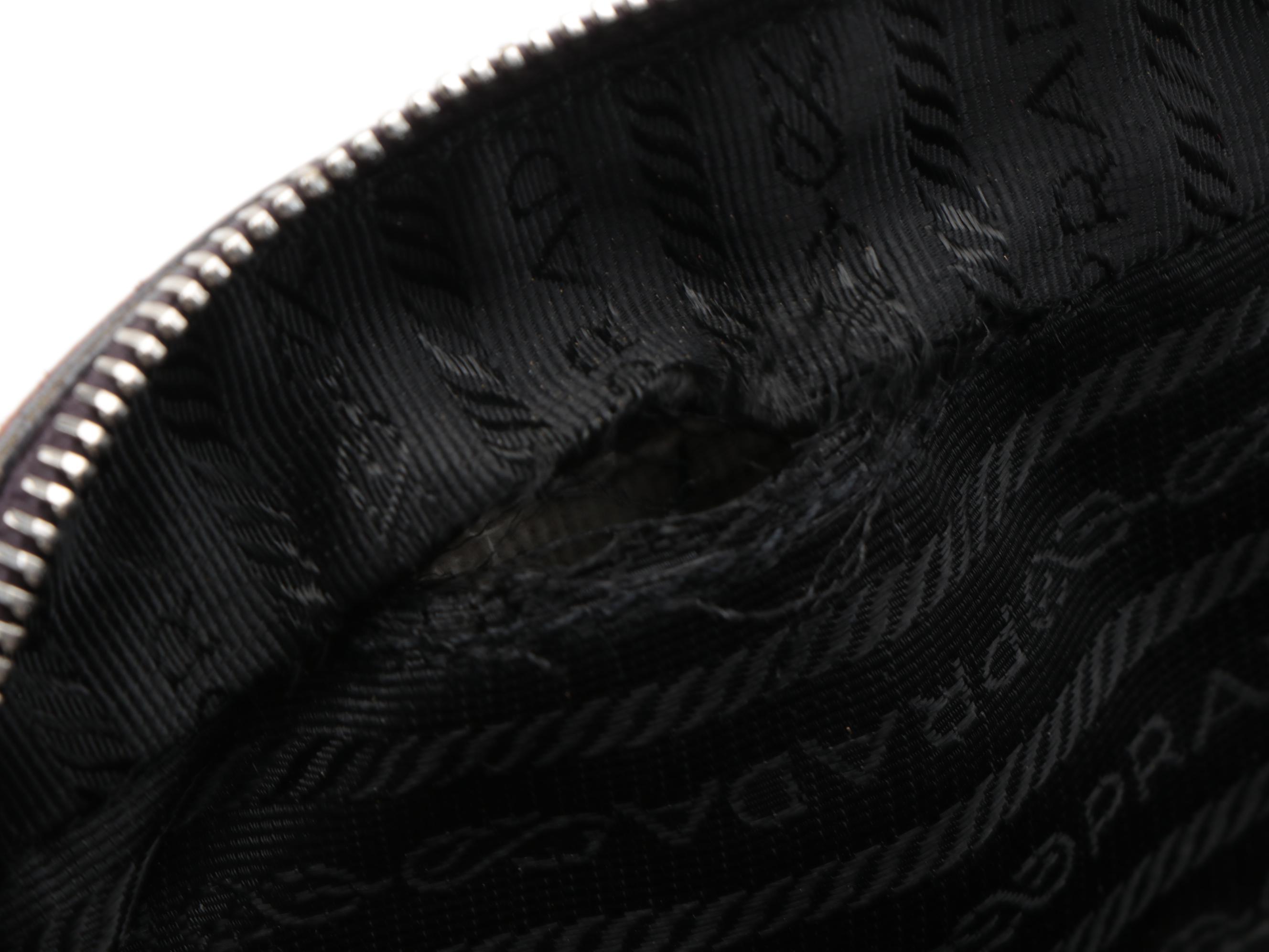 Prada Bowling Bag in Dark Purple Smooth and Perforated Leather