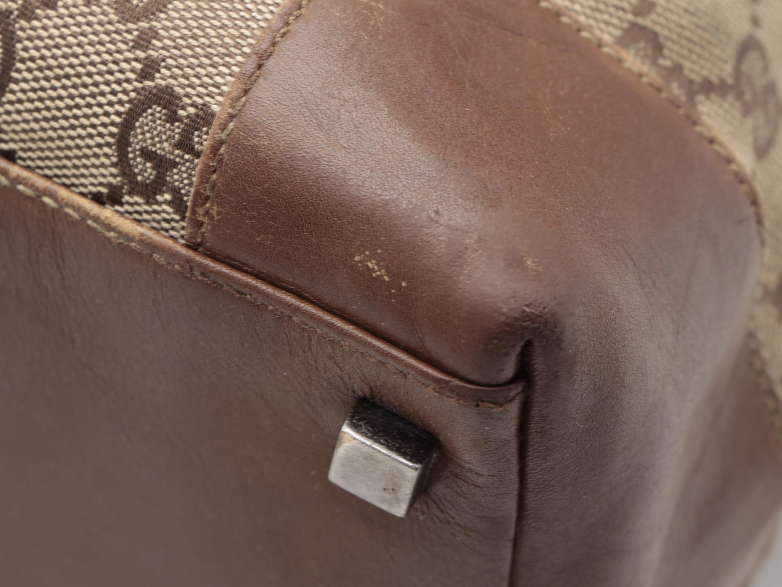 Gucci Limited Edition GG Canvas and Wide Web Tote with Leather Trim