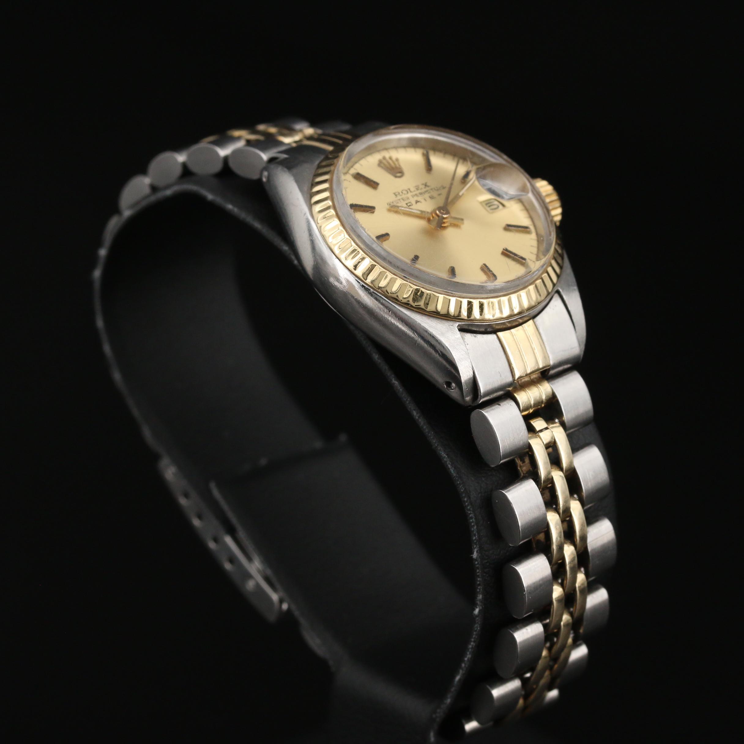 1978 Rolex Date 6917 14K Yellow Gold and Stainless Steel Automatic Watch