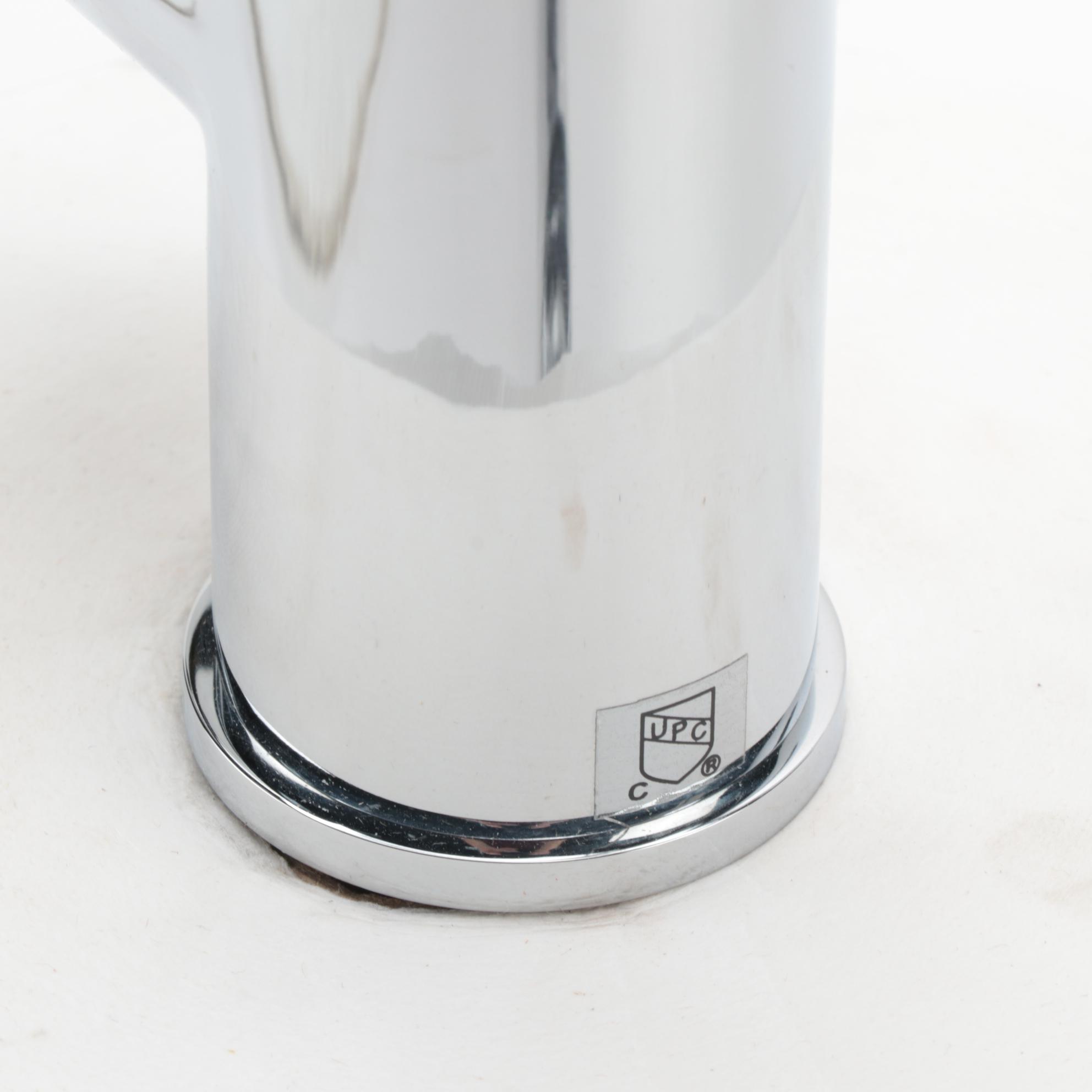 Chrome Finish Single-Hole Gooseneck Bathroom Faucet