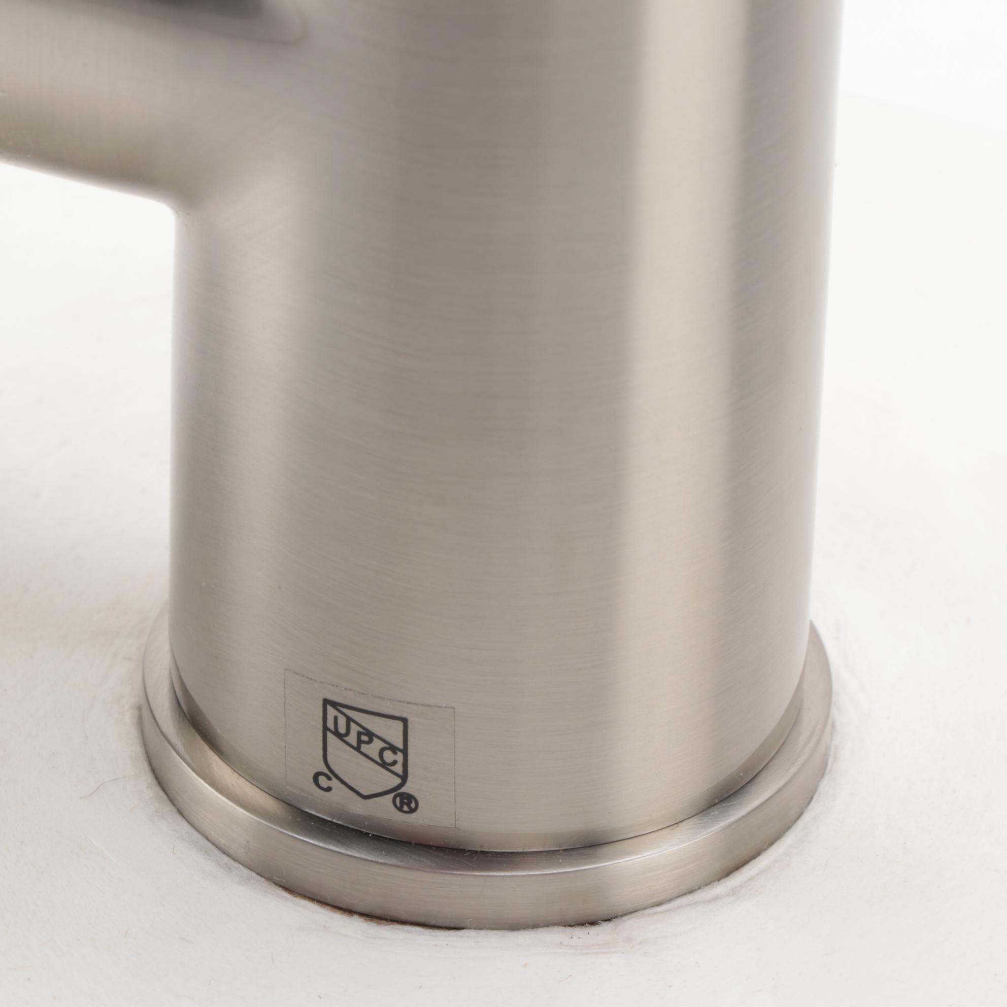 Casimir Brushed Nickel Finish Single-Hole Gooseneck Bathroom Faucet