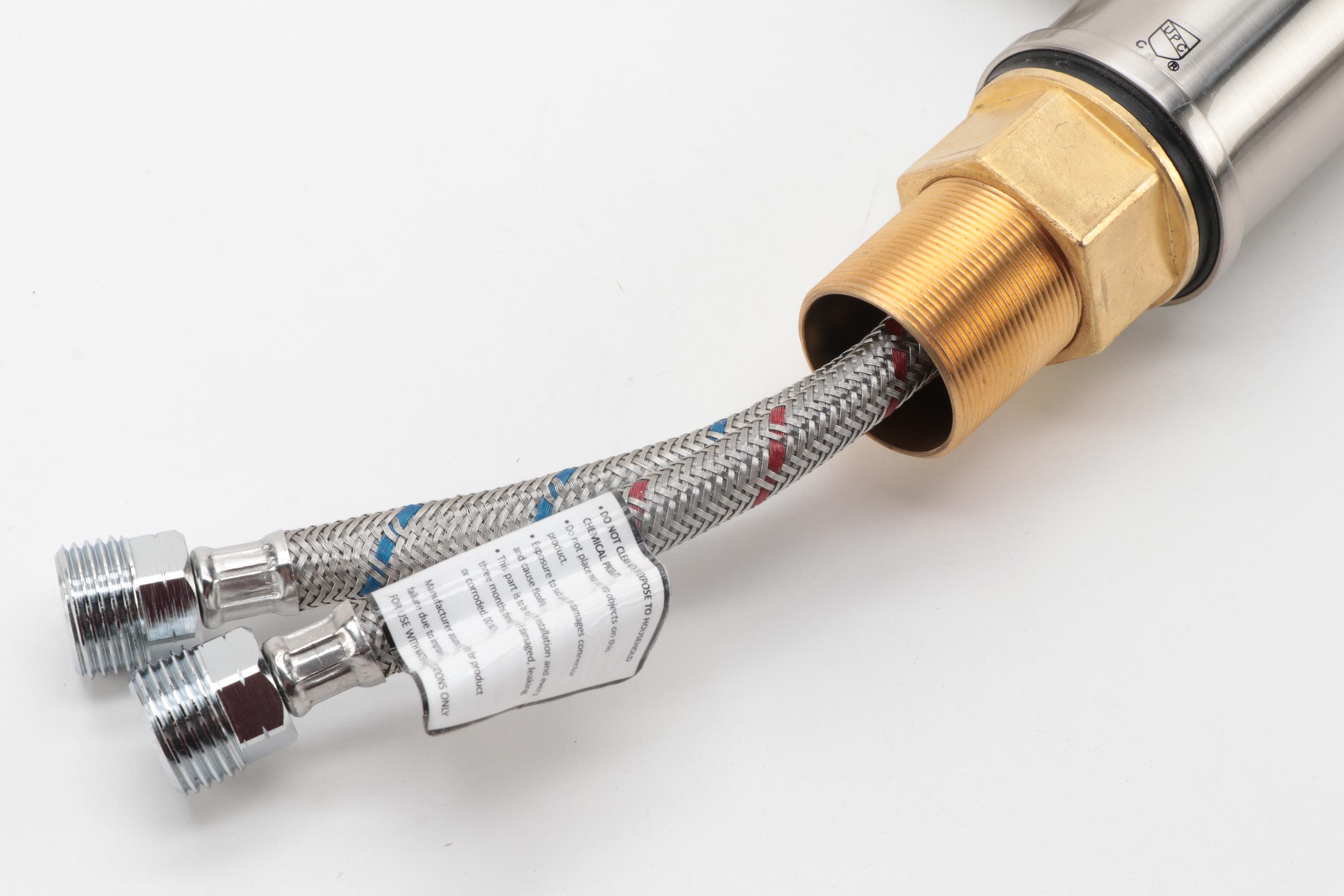 Casimir Brushed Nickel Finish Single-Hole Gooseneck Bathroom Faucet