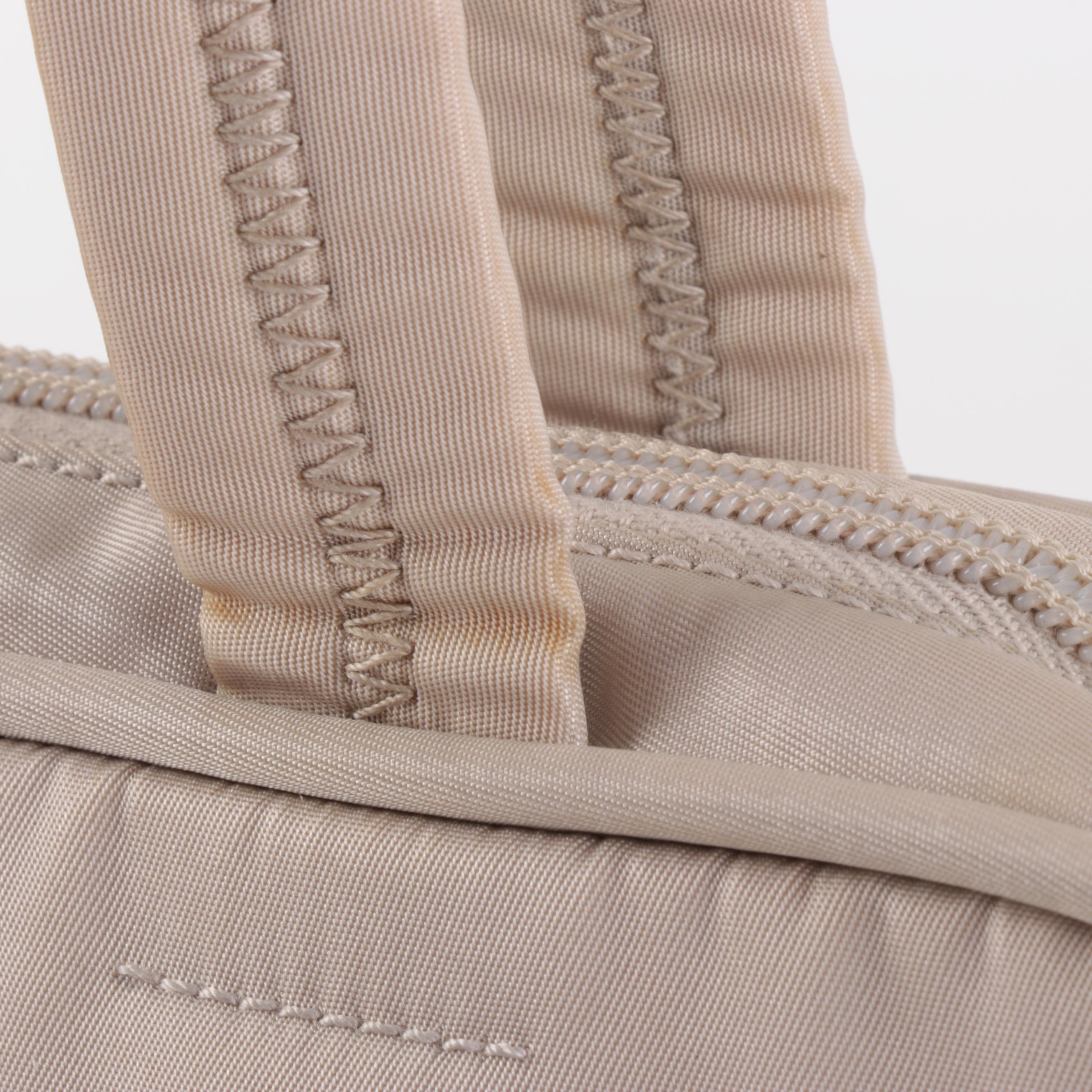 Prada Tessuto Square Shoulder Bag in Beige Nylon