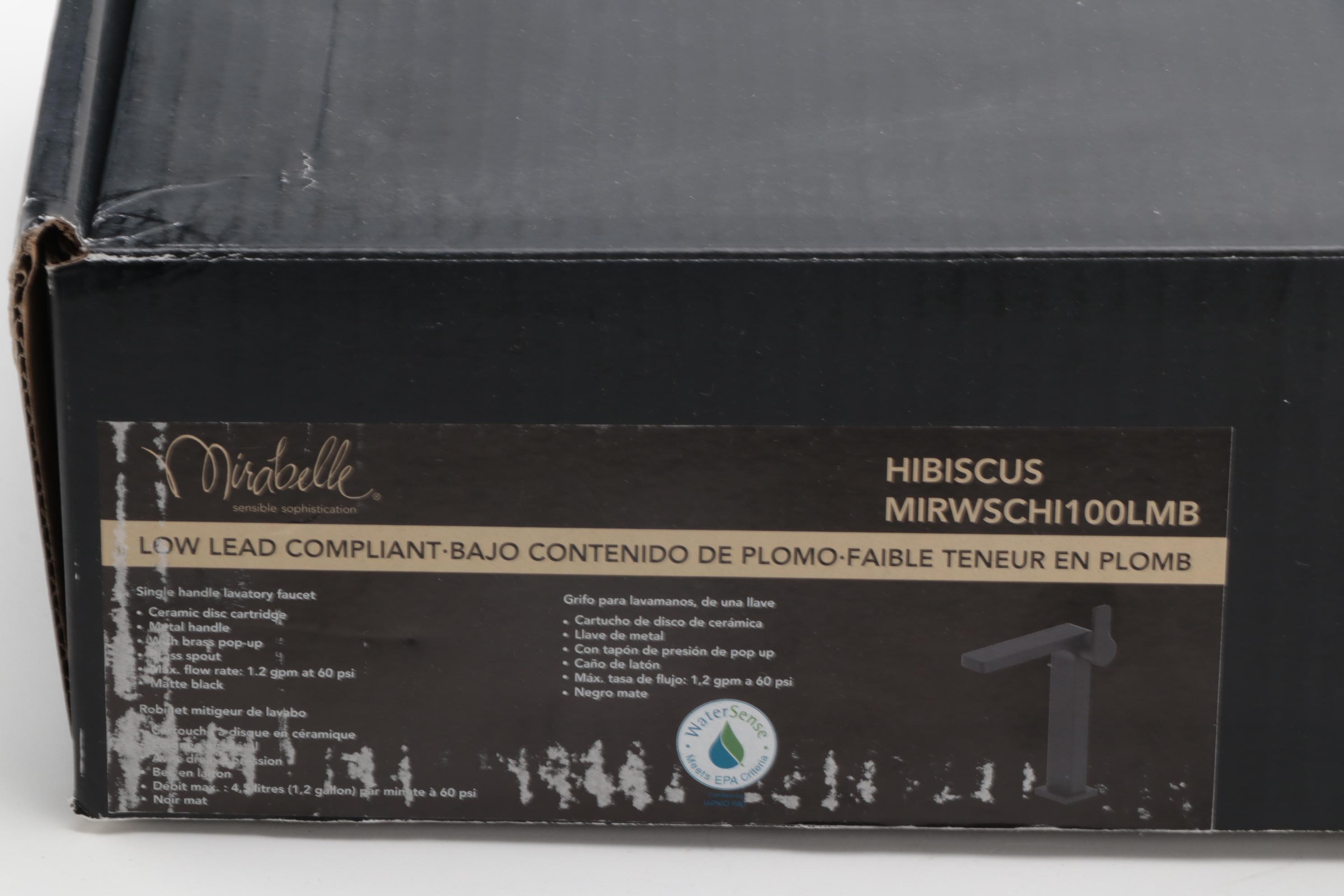 Hibiscus Matte Black Finish Single-Hole Vessel Faucet with Pop-Up Drain