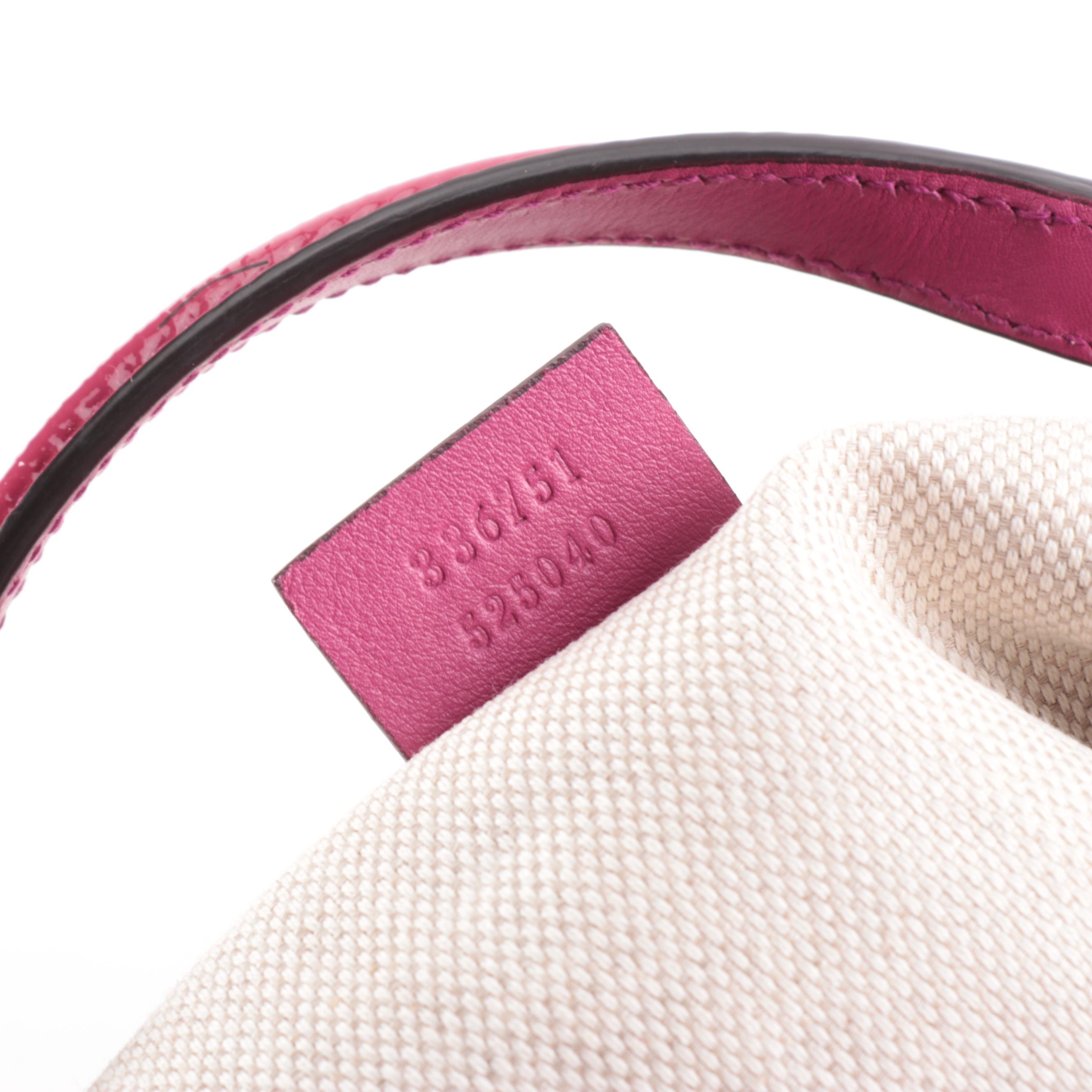 Gucci Soho Pink Patent Leather Two-Way Bag with Tassel