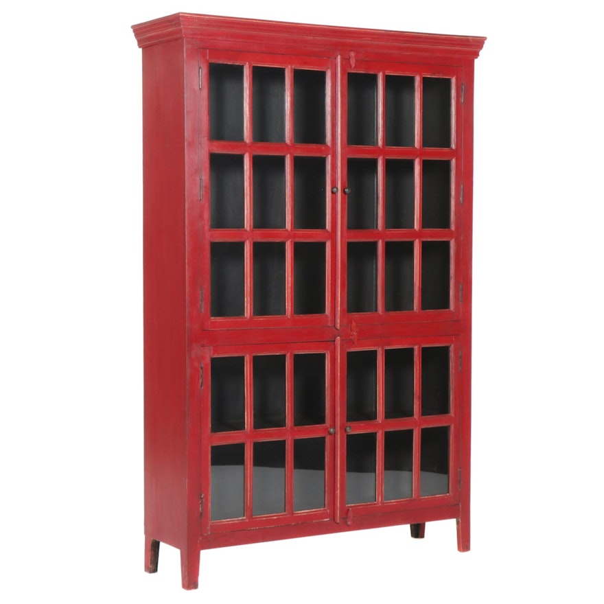 Crate & Barrel "Rojo" Glass Front China Cabinet