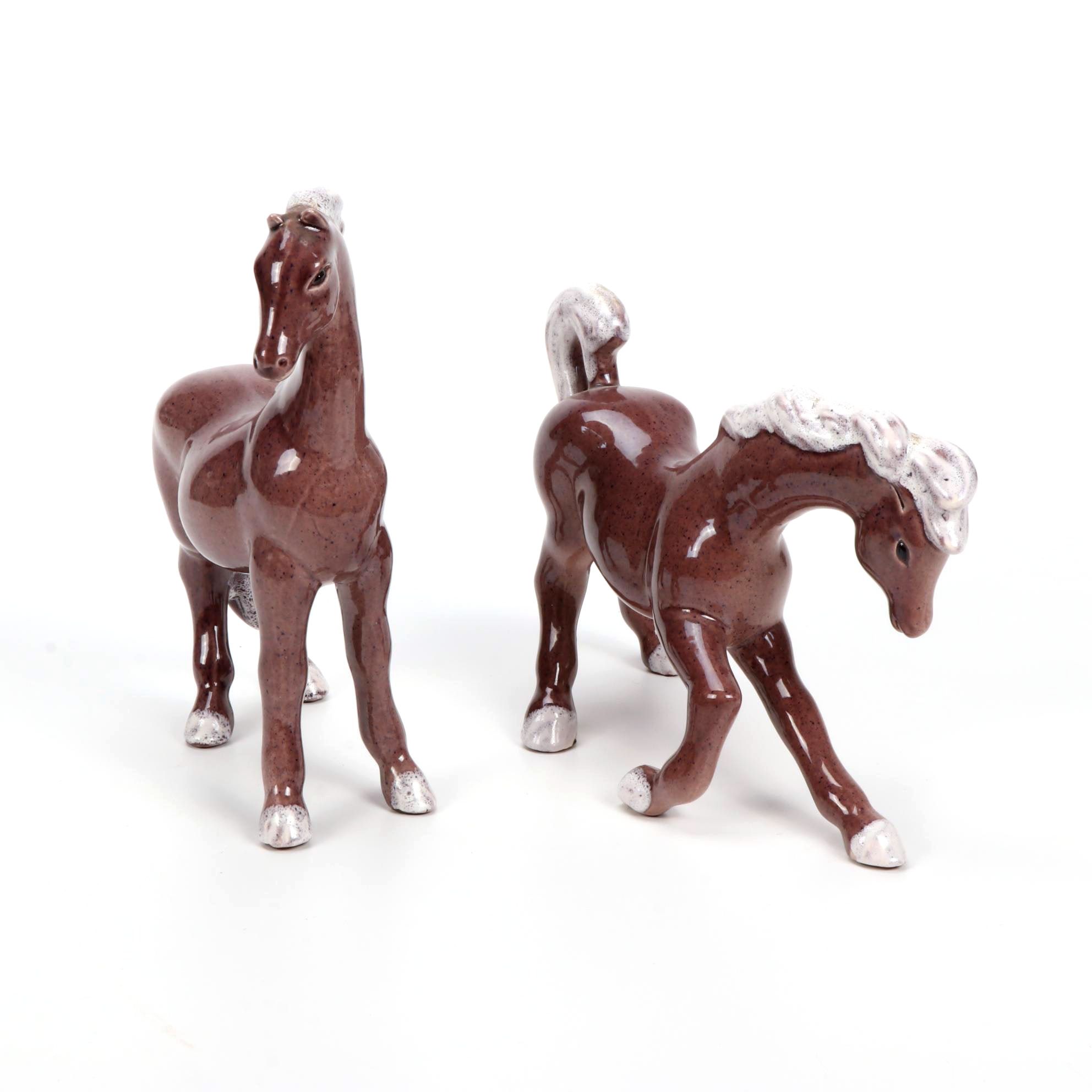 Frank Engle Studio of Newburgh, Indiana Porcelain Horse Figurines