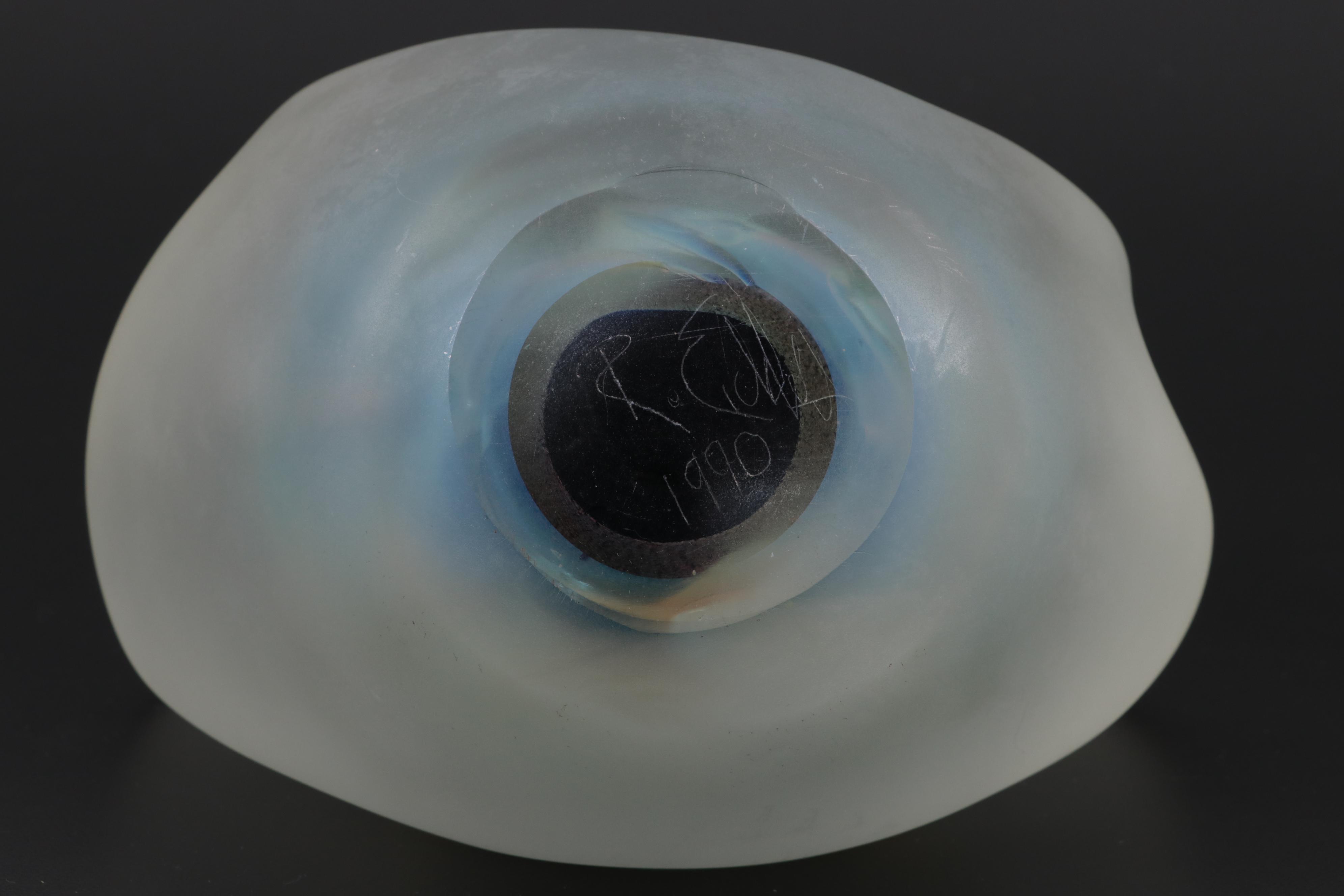 Robert Eickholt Handblown Art Glass Paperweight, 1990