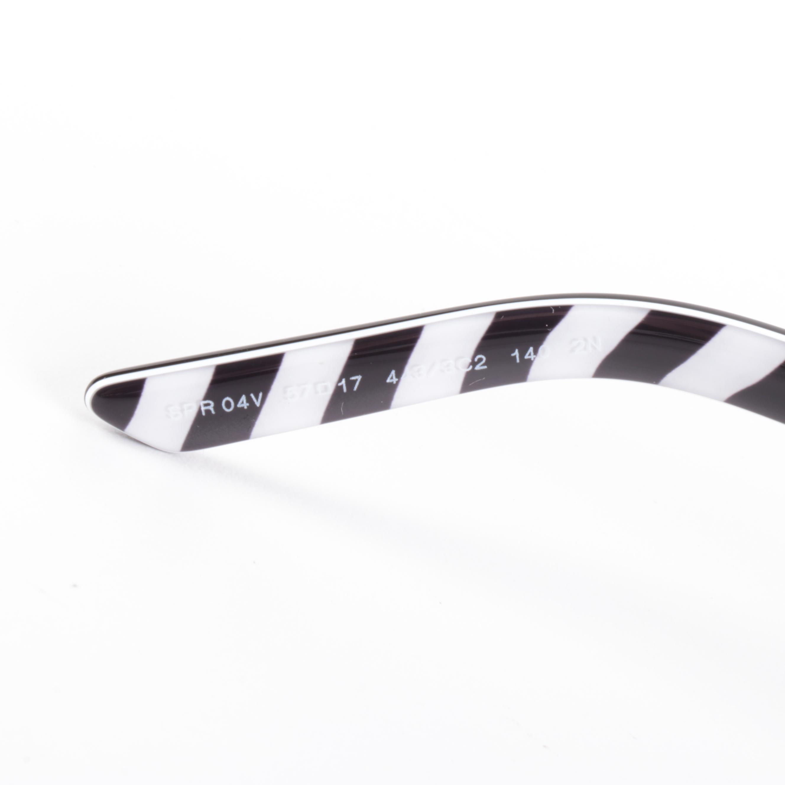 Prada SPR 04V Disguise Black and White Sunglasses with Case and Box