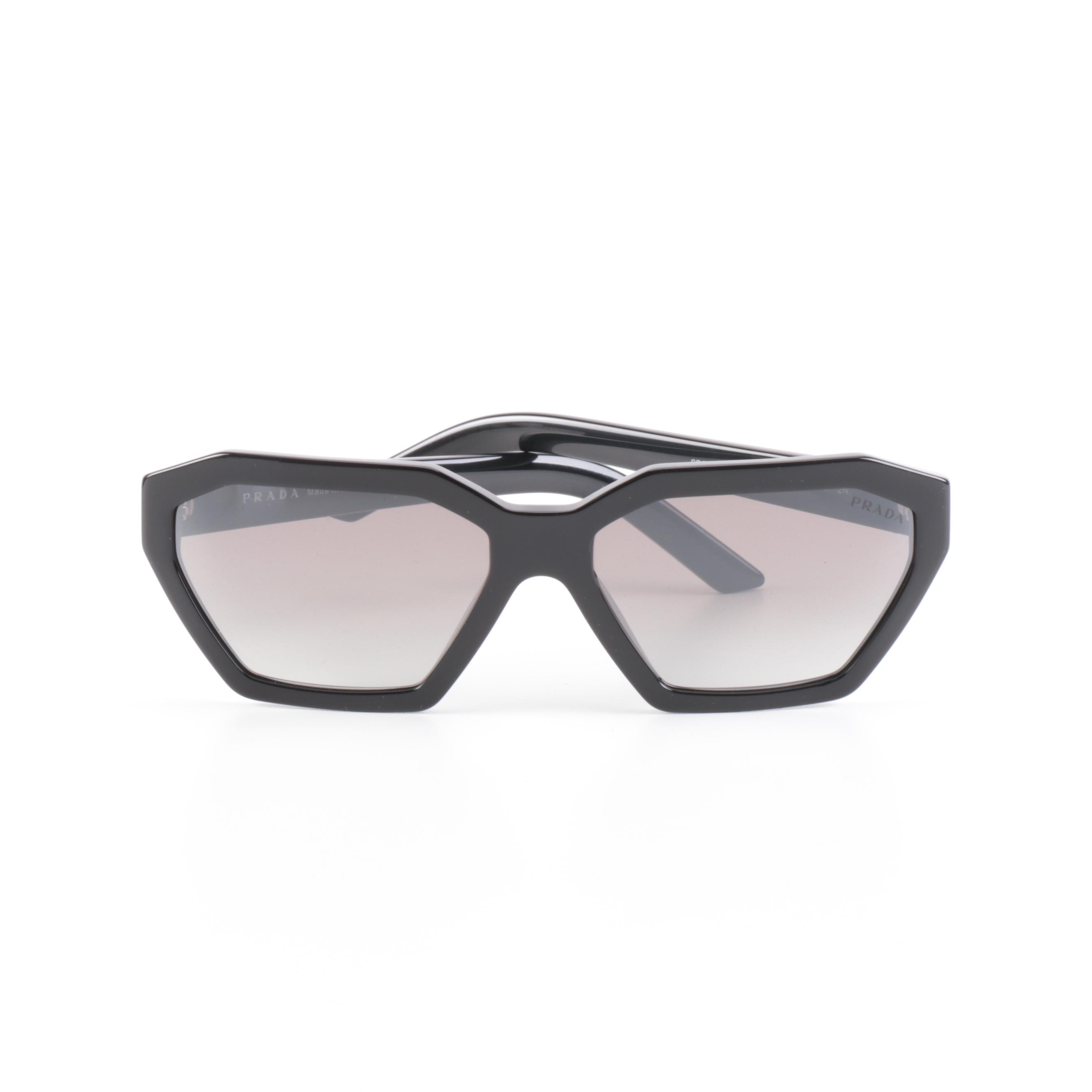 Prada SPR 03V Disguise Black Sunglasses with Case and Box