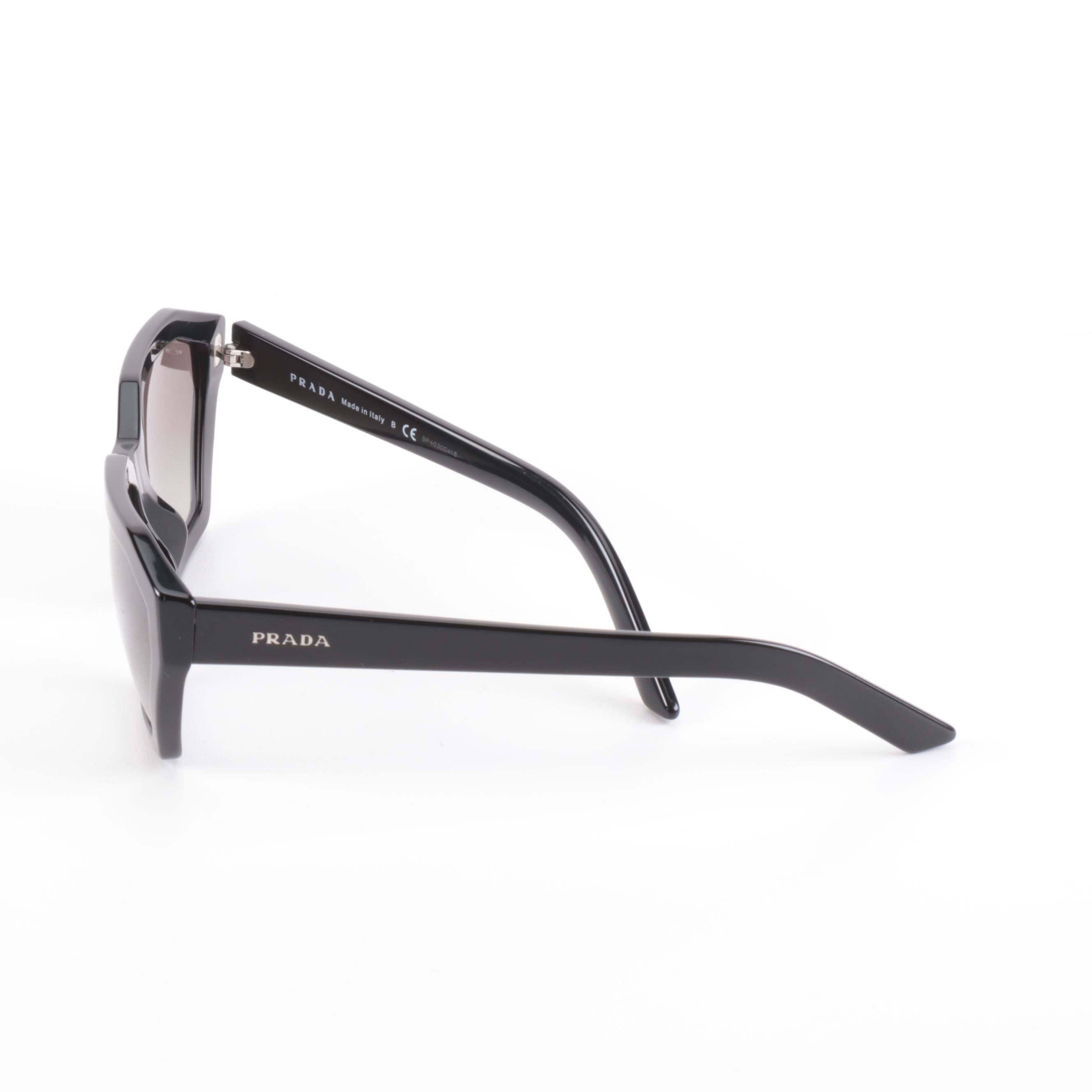 Prada SPR 03V Disguise Black Sunglasses with Case and Box