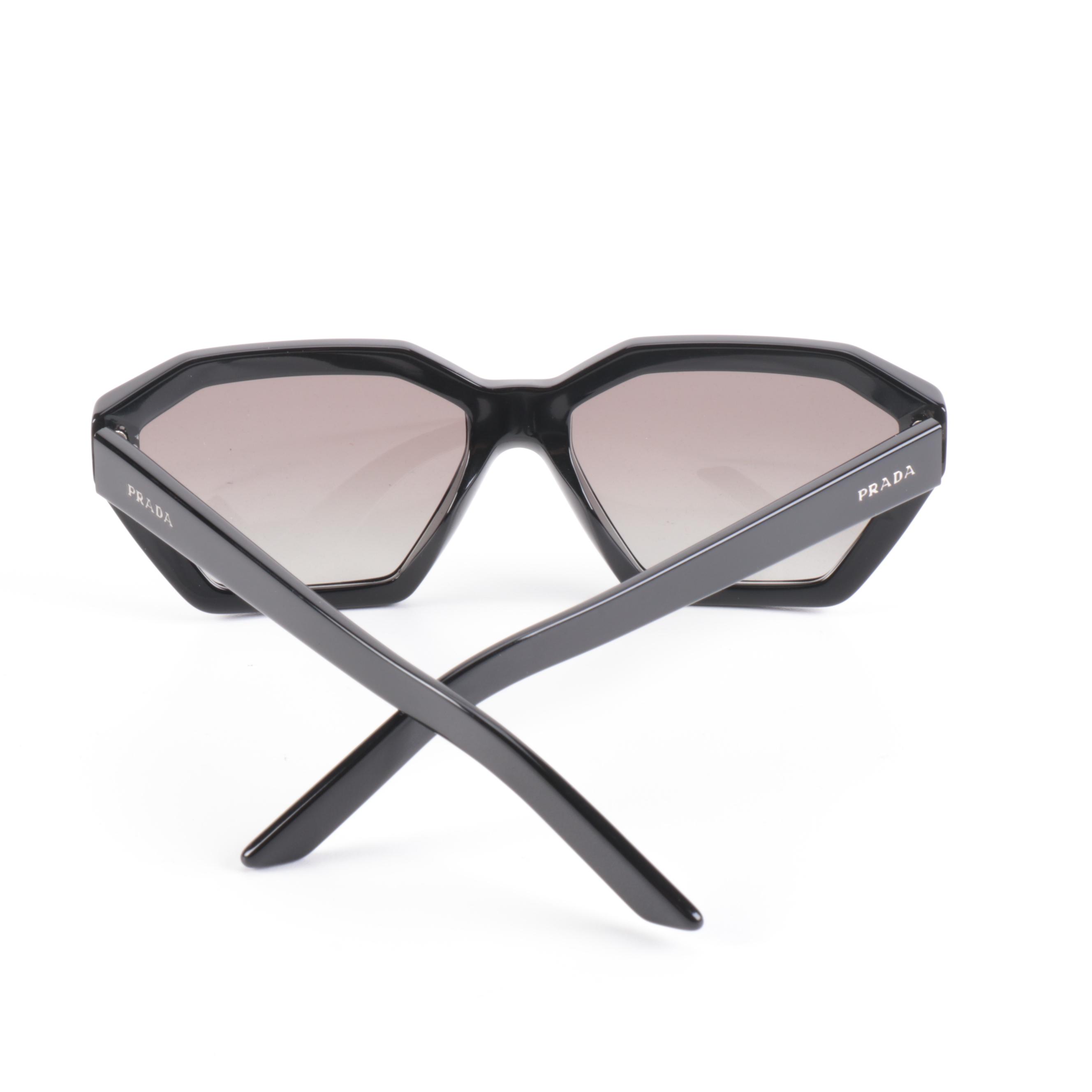 Prada SPR 03V Disguise Black Sunglasses with Case and Box