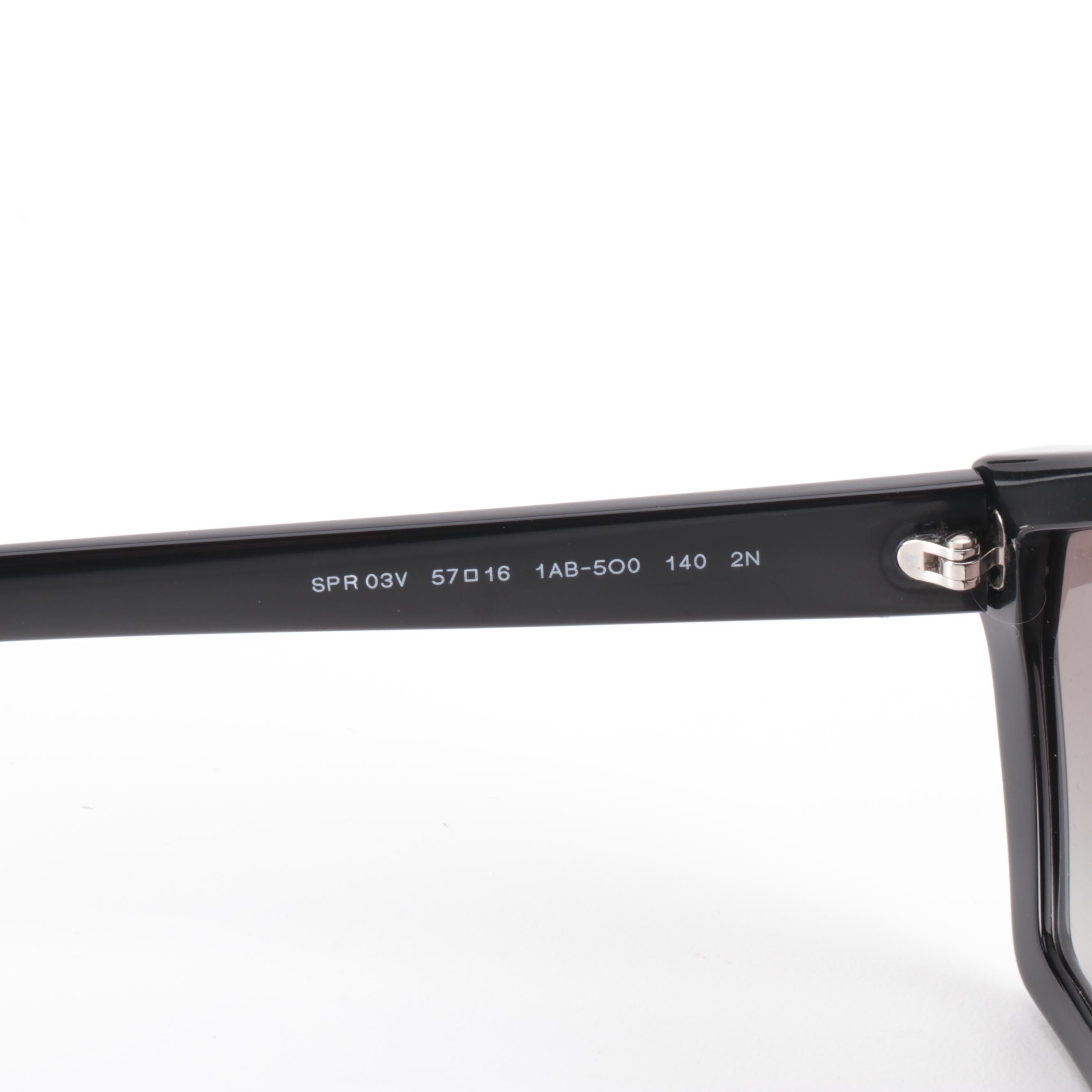 Prada SPR 03V Disguise Black Sunglasses with Case and Box