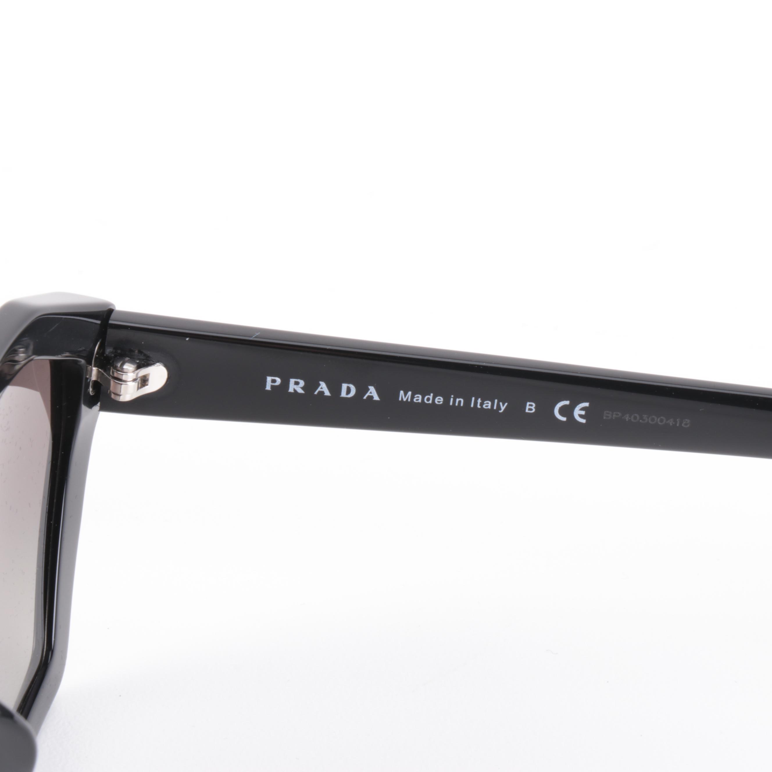 Prada SPR 03V Disguise Black Sunglasses with Case and Box