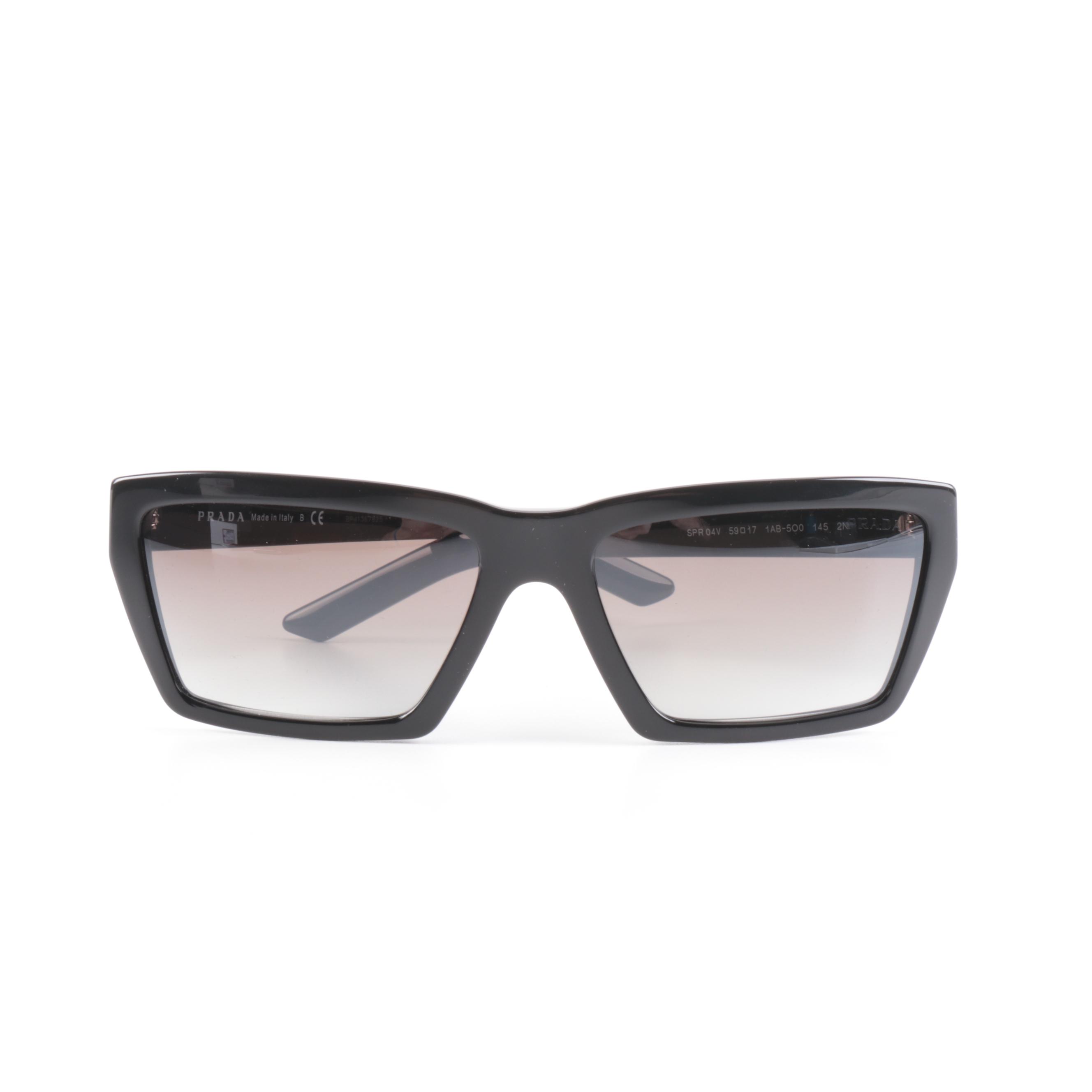 Prada SPR 04V Disguise Black Sunglasses with Case and Box