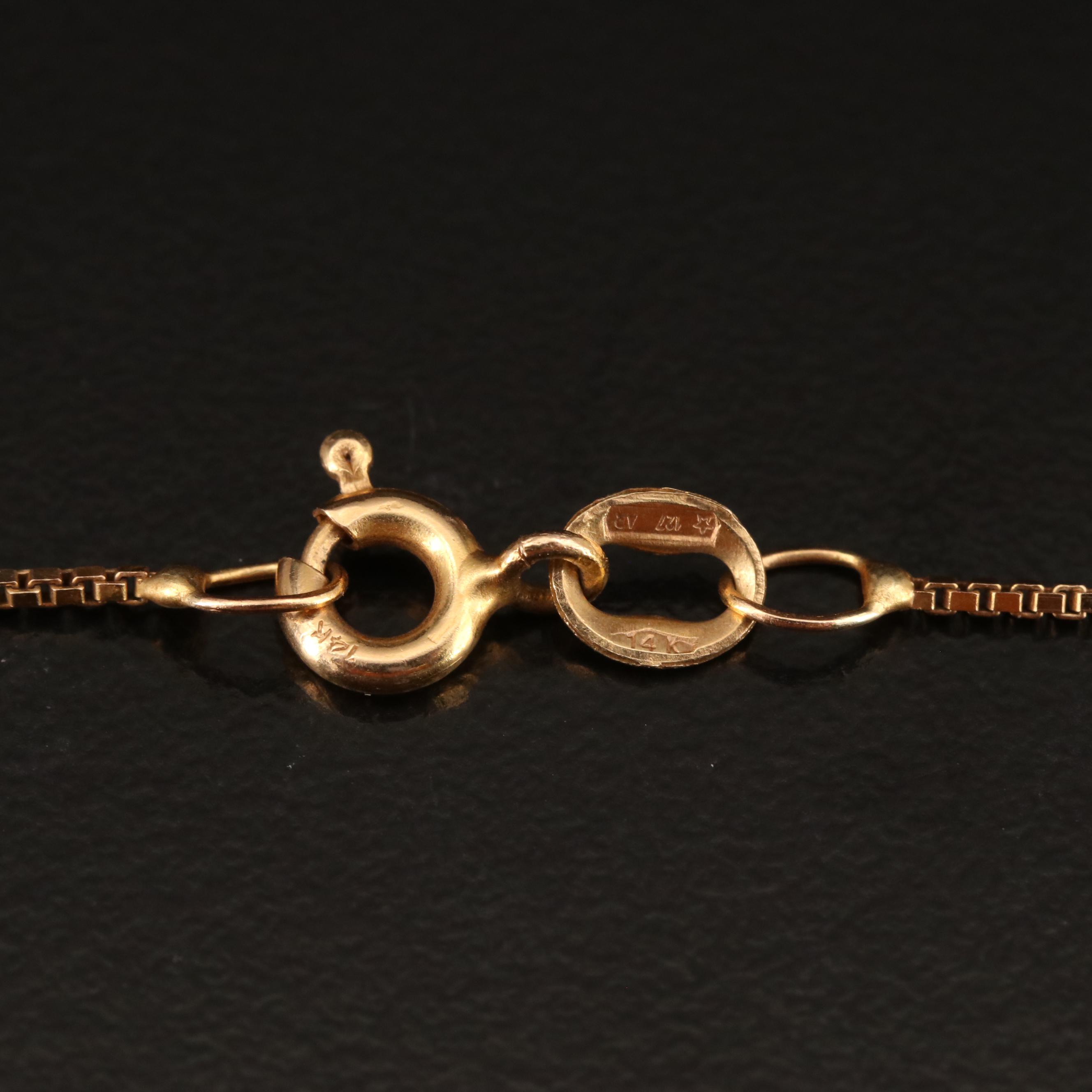 14K Necklace with Credit Suisse 1-gram Gold Ingot Pendant