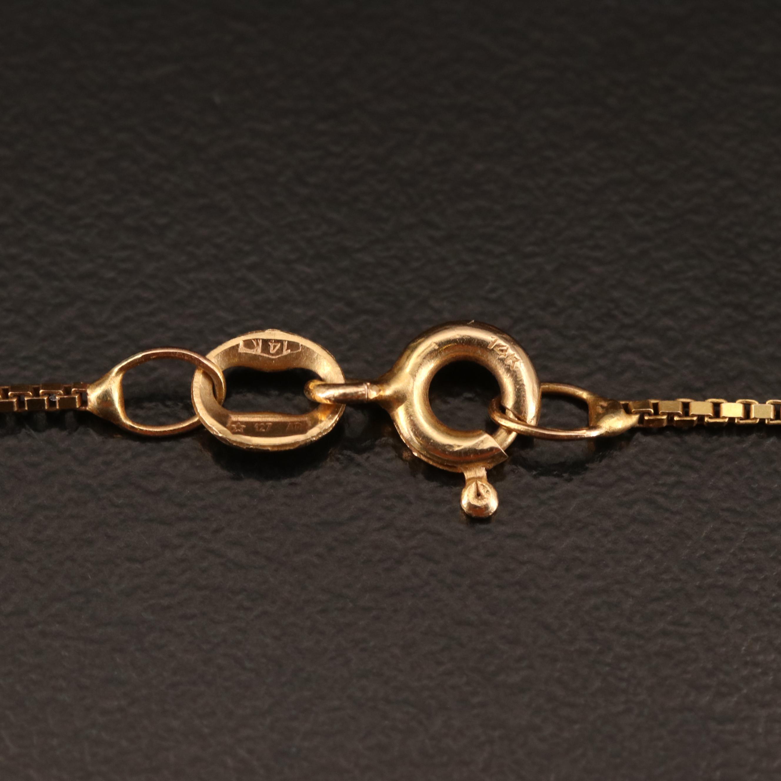 14K Necklace with Credit Suisse 1-gram Gold Ingot Pendant