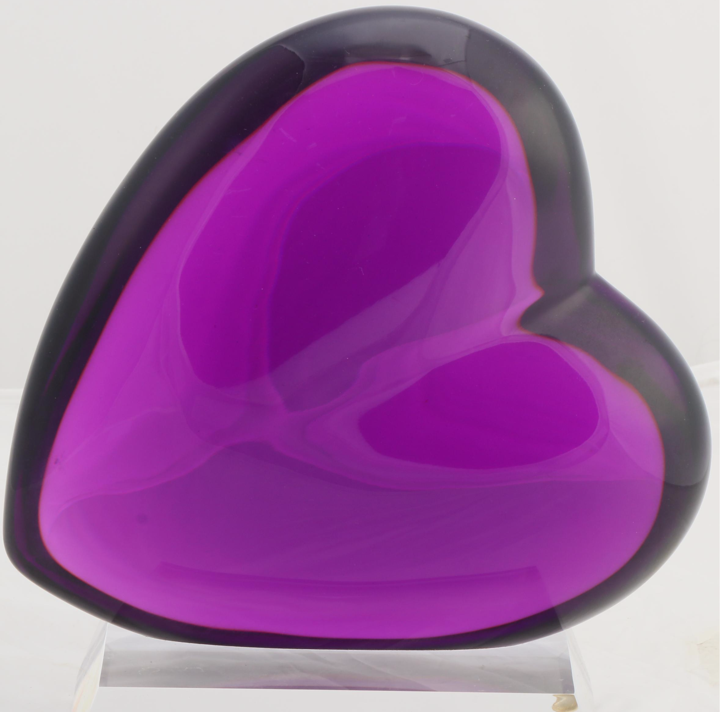 Shlomi Haziza Acrylic Sculpture of Purple Heart