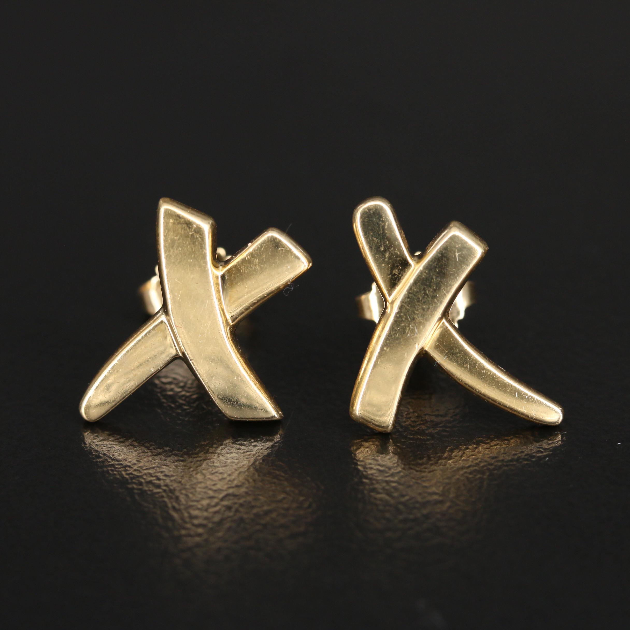 Paloma Picasso for Tiffany & Co. 18K Graffiti "X" Earrings