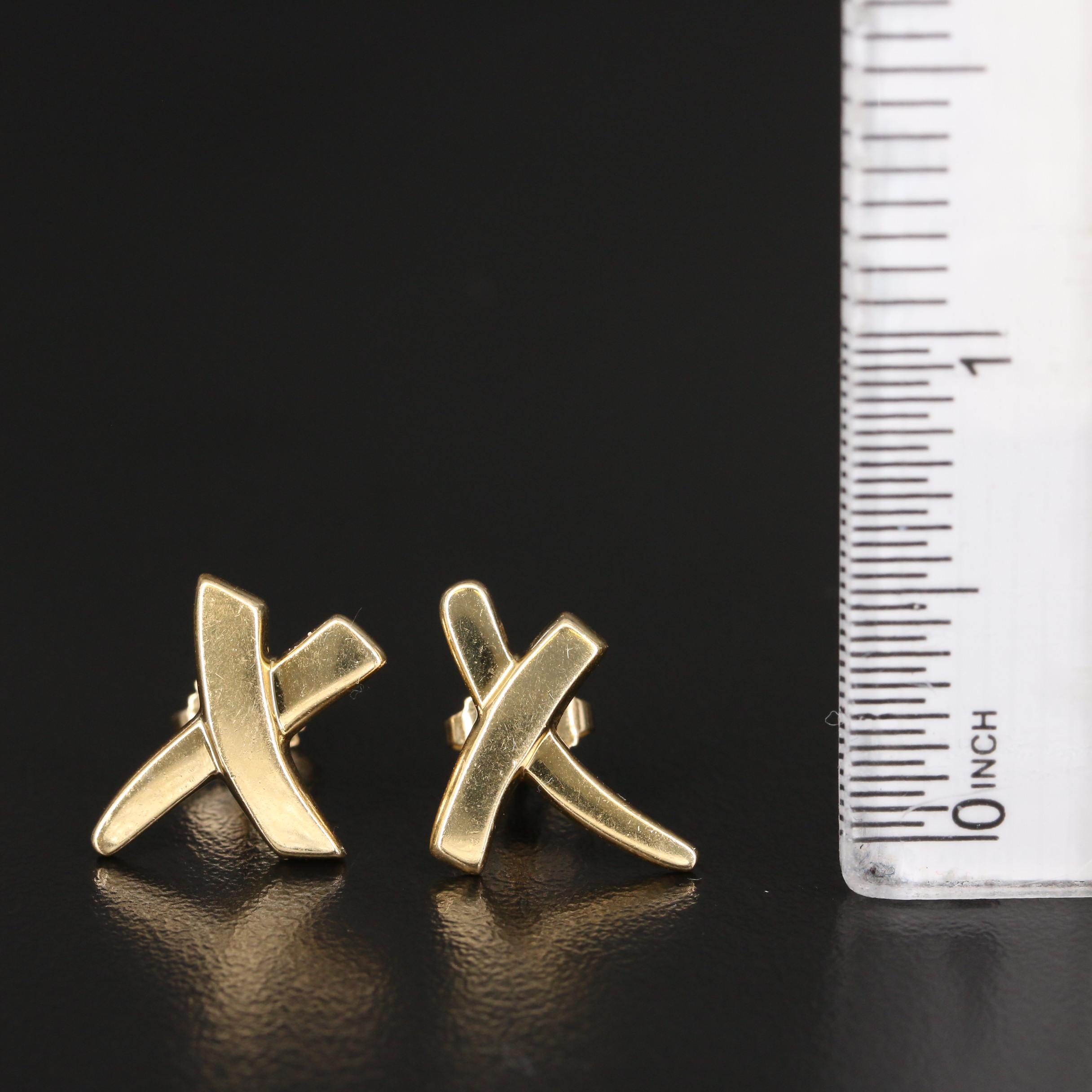 Paloma Picasso for Tiffany & Co. 18K Graffiti "X" Earrings