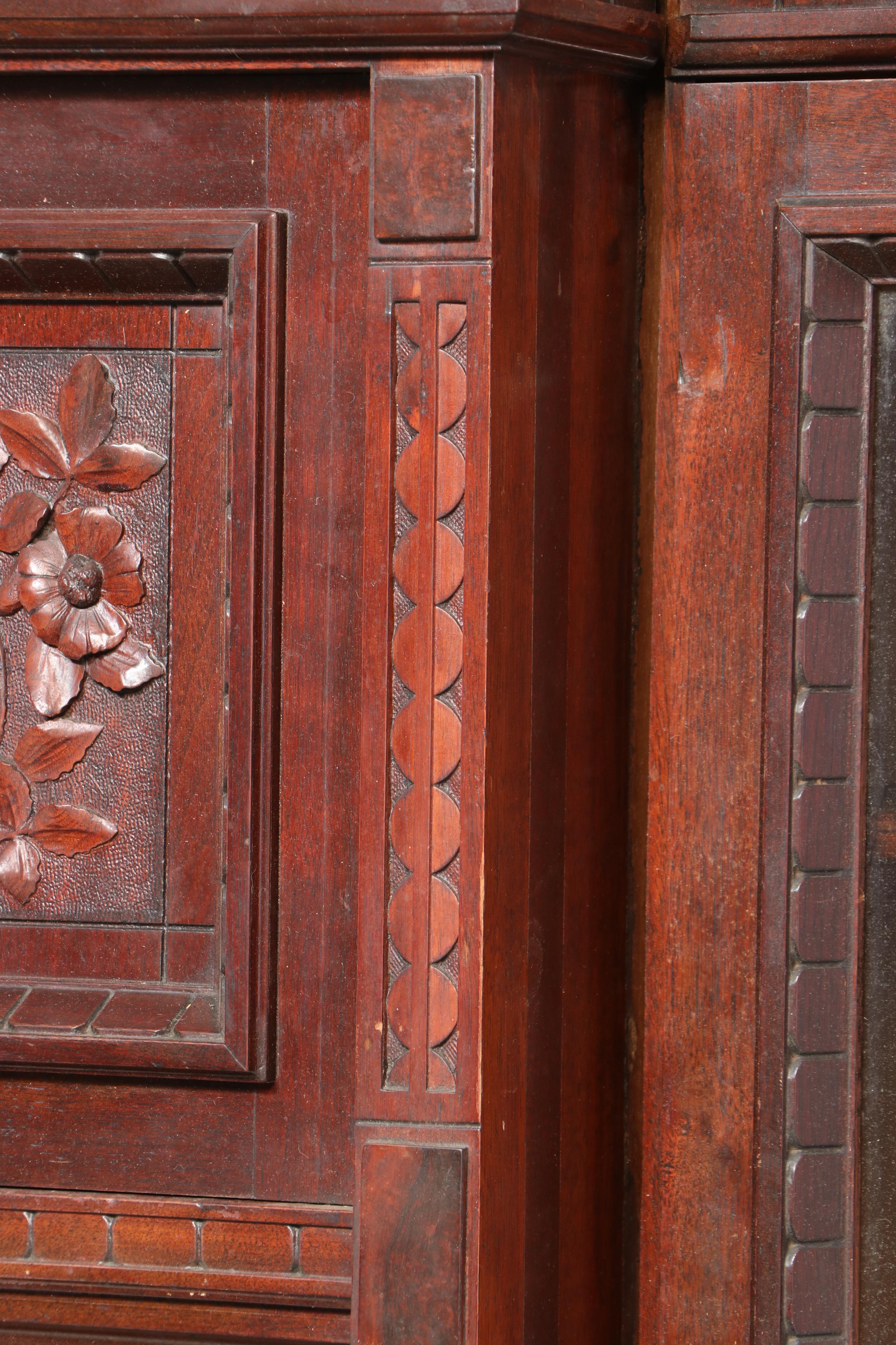 Victorian Walnut Library Bookcase, Late 19th to Early 20th Century