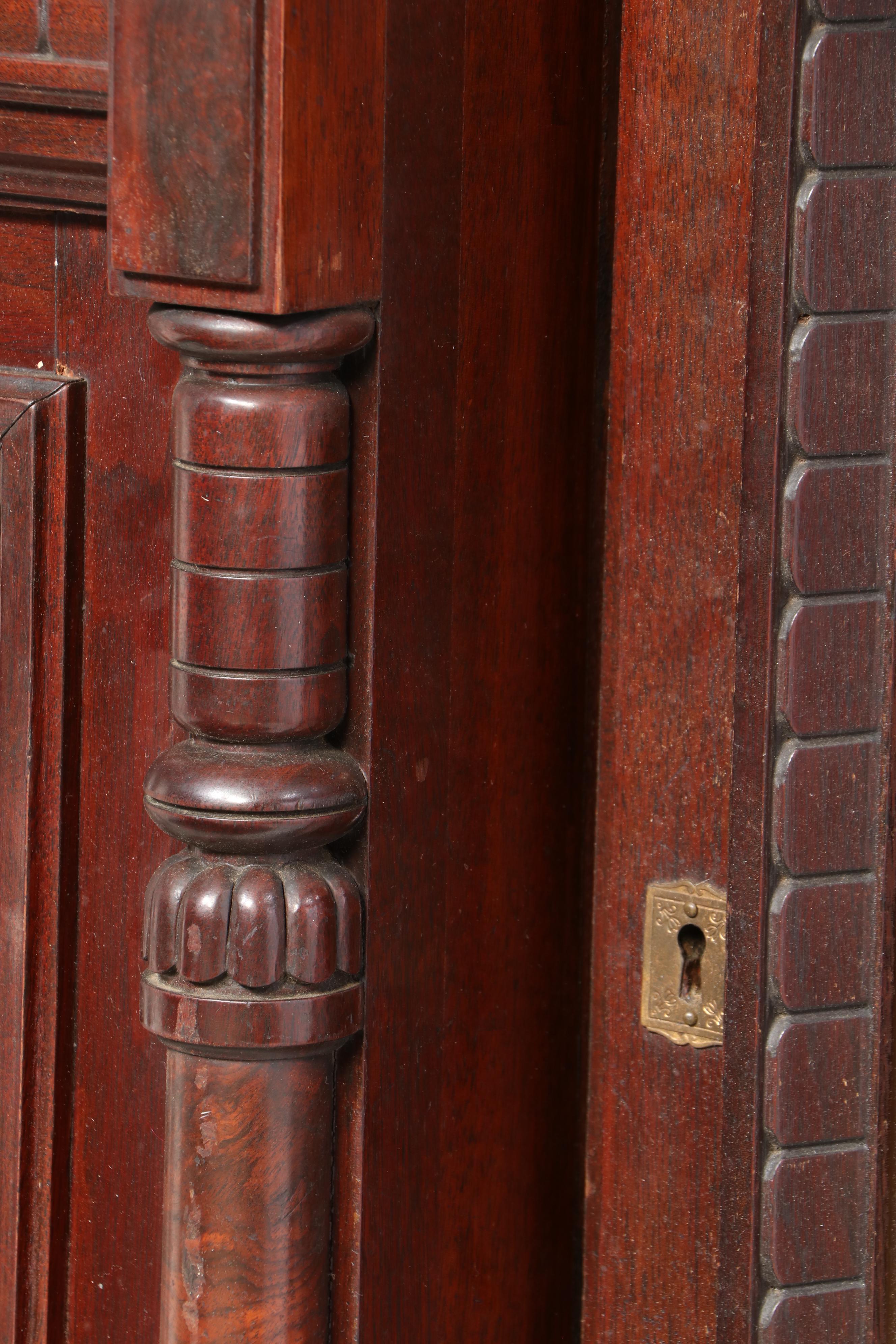 Victorian Walnut Library Bookcase, Late 19th to Early 20th Century
