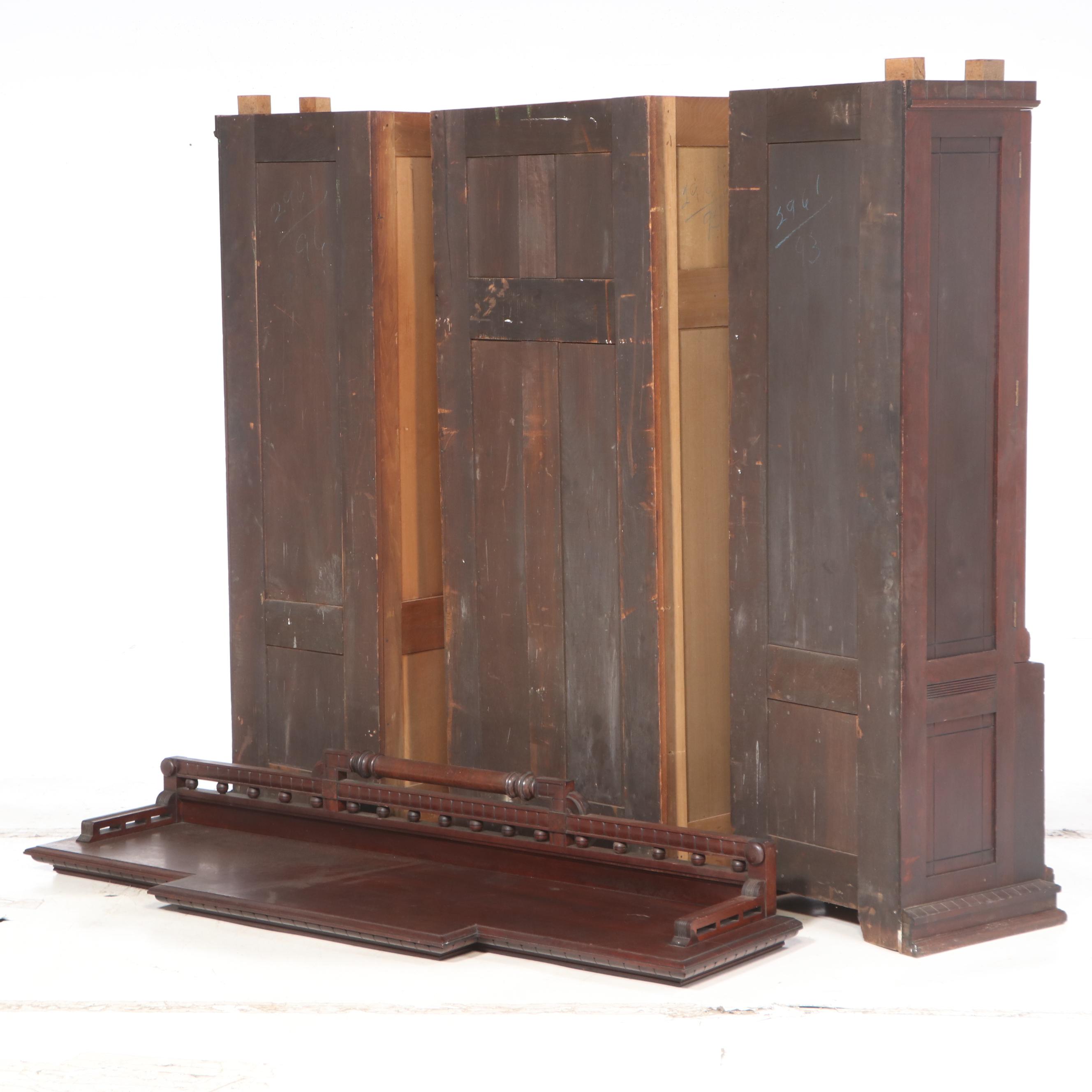 Victorian Walnut Library Bookcase, Late 19th to Early 20th Century